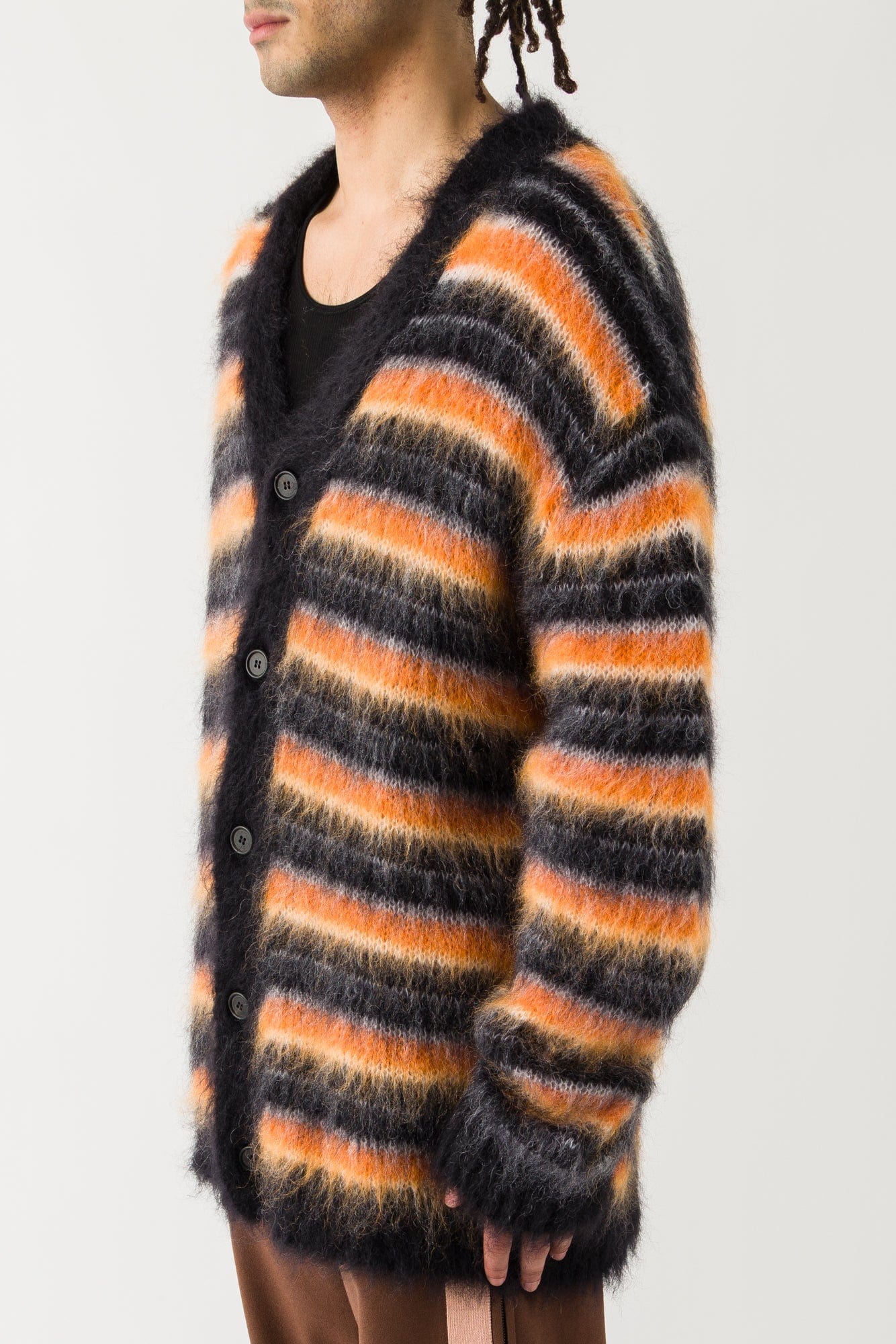 Marni Mohair V-Neck Long Sleeve Cardigan - Image 2