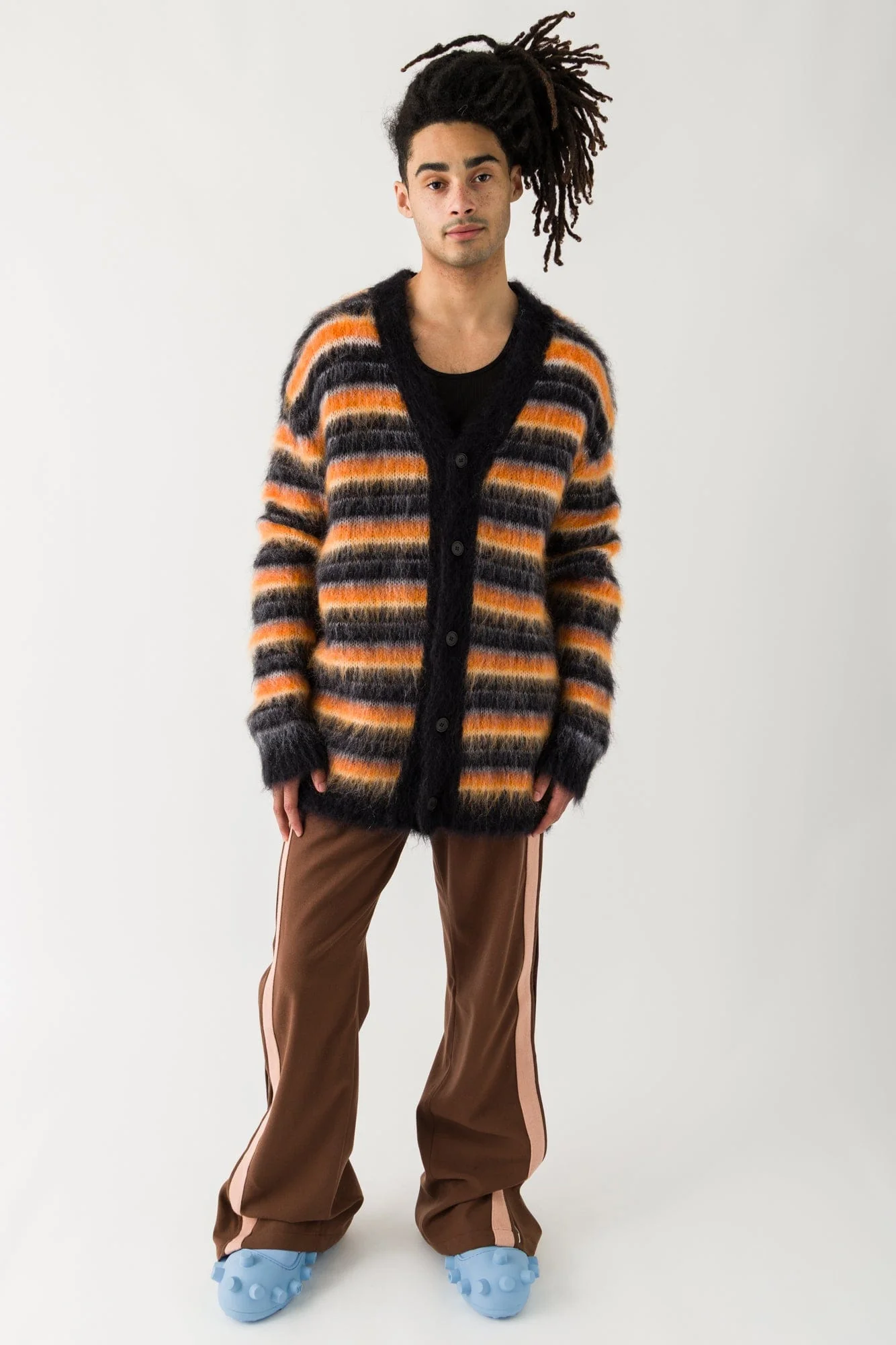 Marni Mohair V-Neck Long Sleeve Cardigan - Image 4