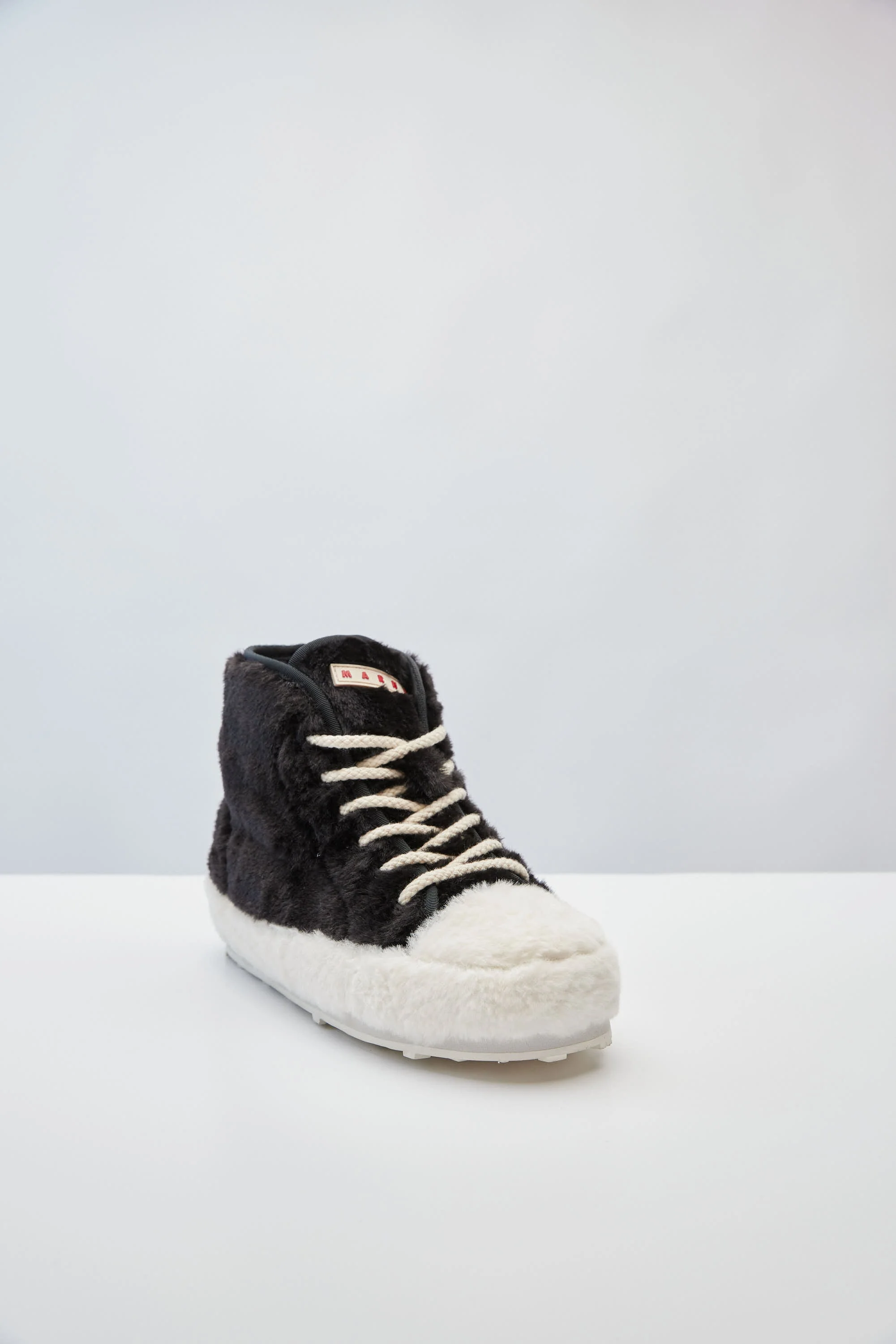 Marni Shearling Sneakers in Black - Image 2