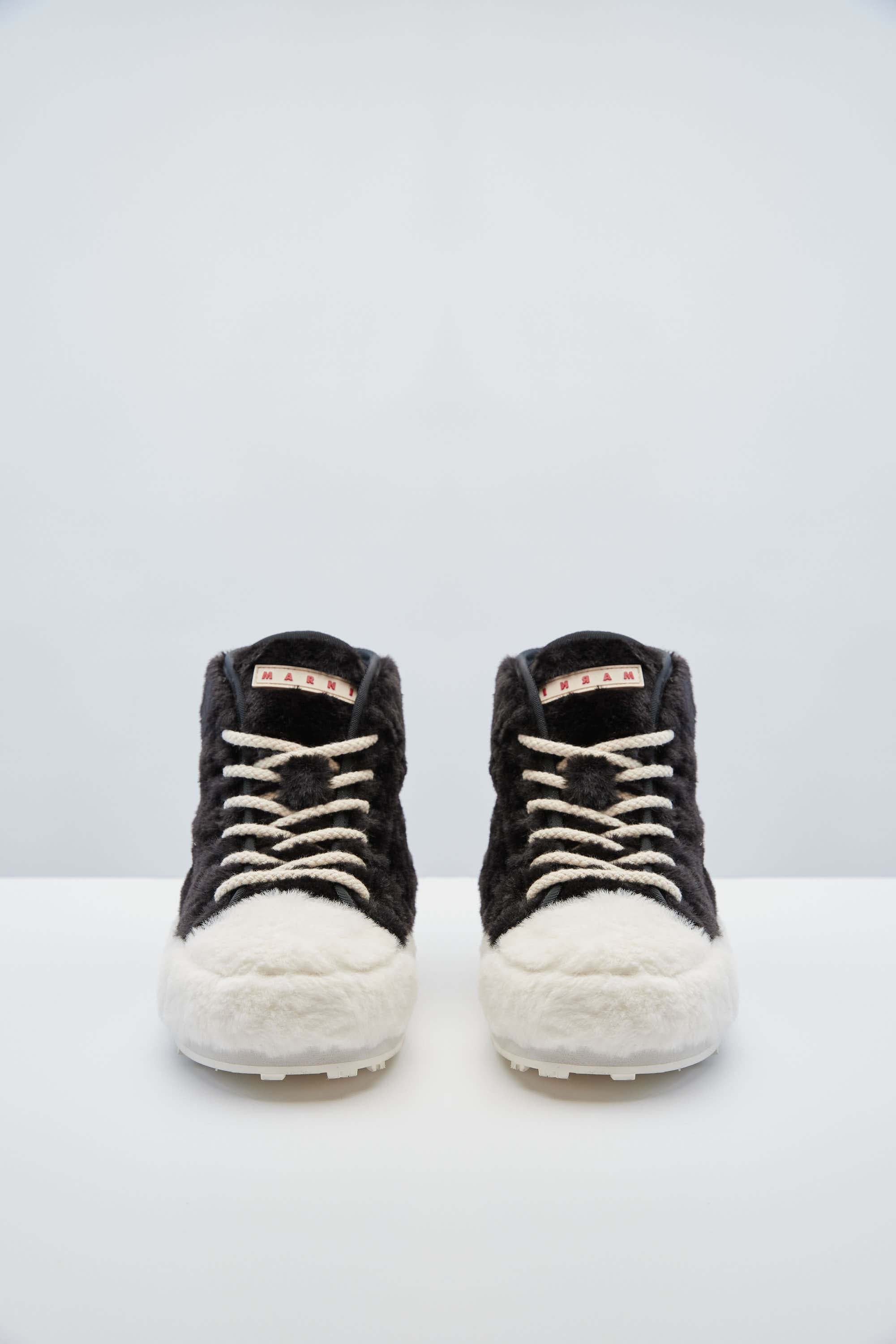 Marni Shearling Sneakers in Black - Image 3