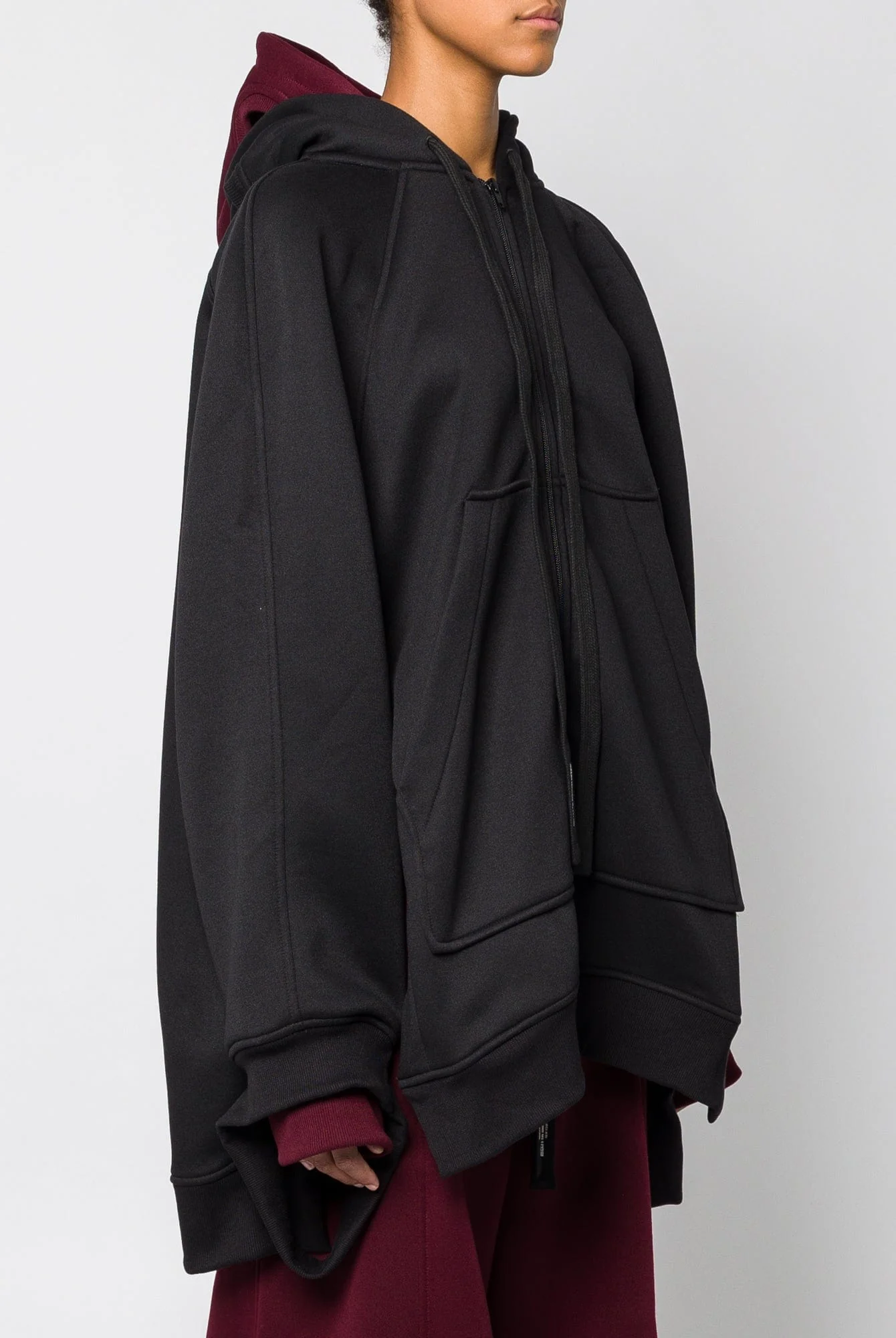 Melitta Baumeister Double Hood Hoodie in Black - Image 2
