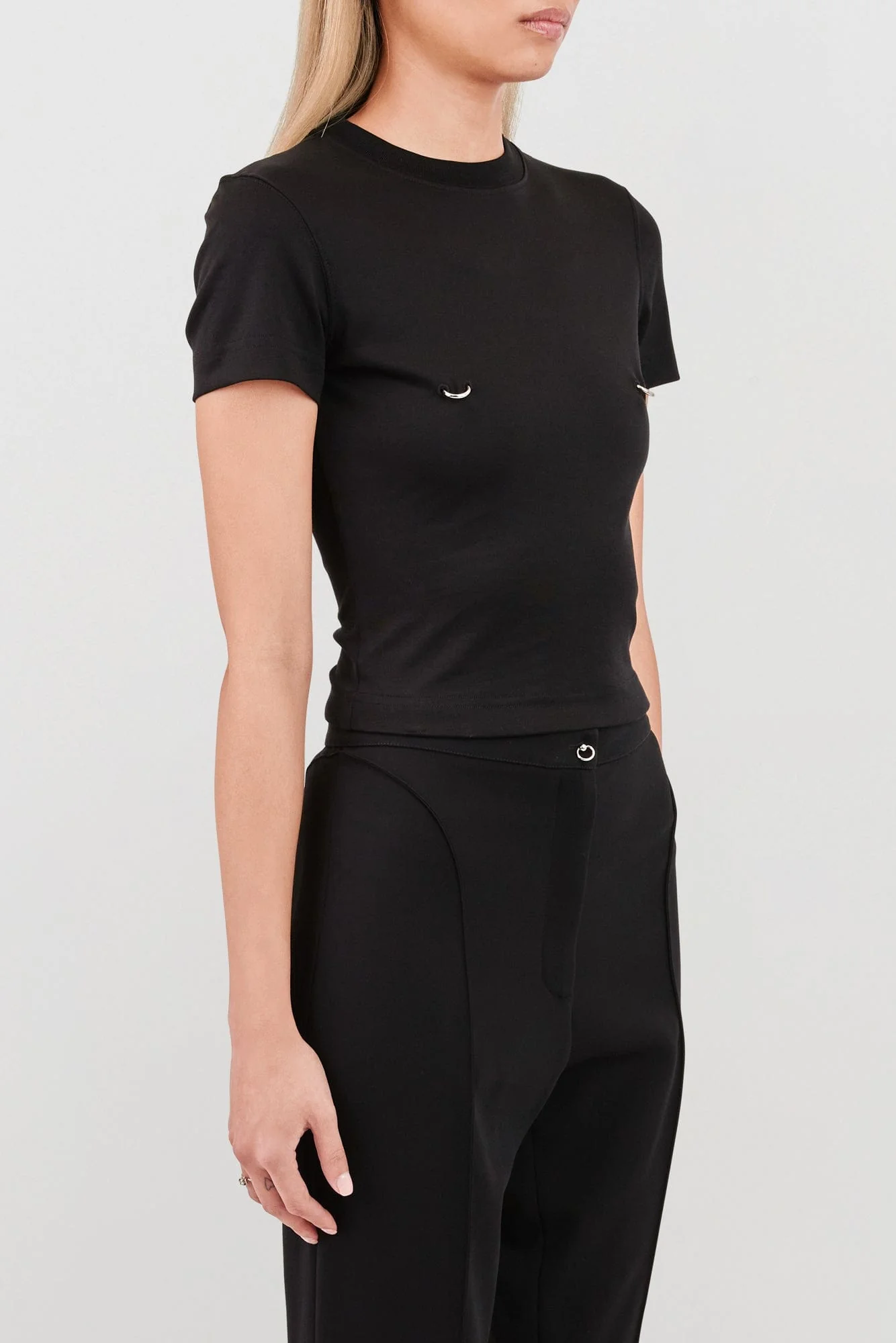 Mugler Pierced Cotton T-Shirt - Image 2