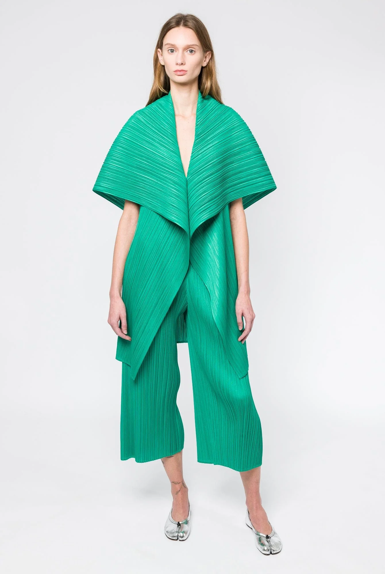 Pleats Please Issey Miyake MC November 2024 Trousers in Bright Green - Image 4