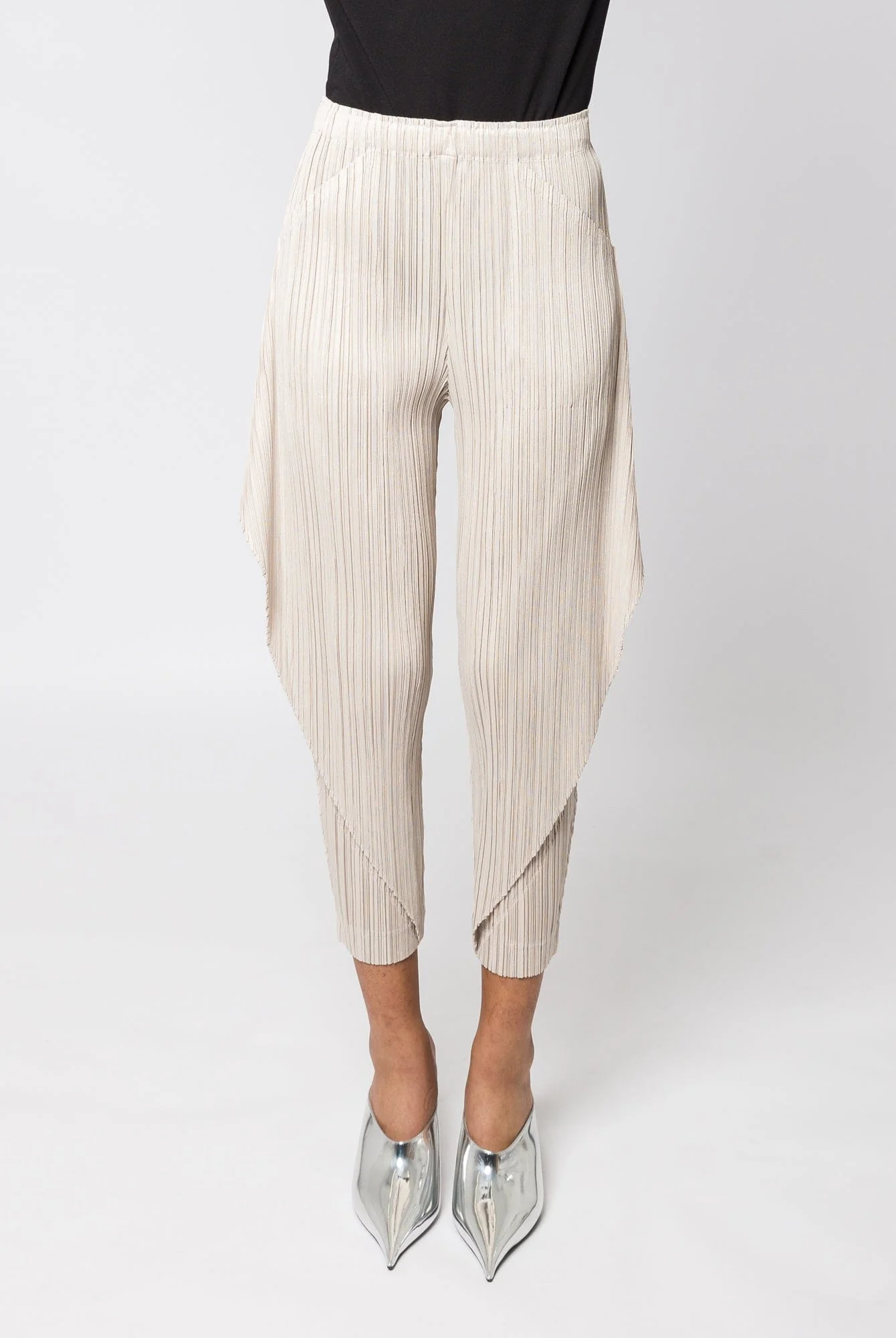 Pleats Please Issey Miyake Thicker Bottoms 1 in Light Beige
