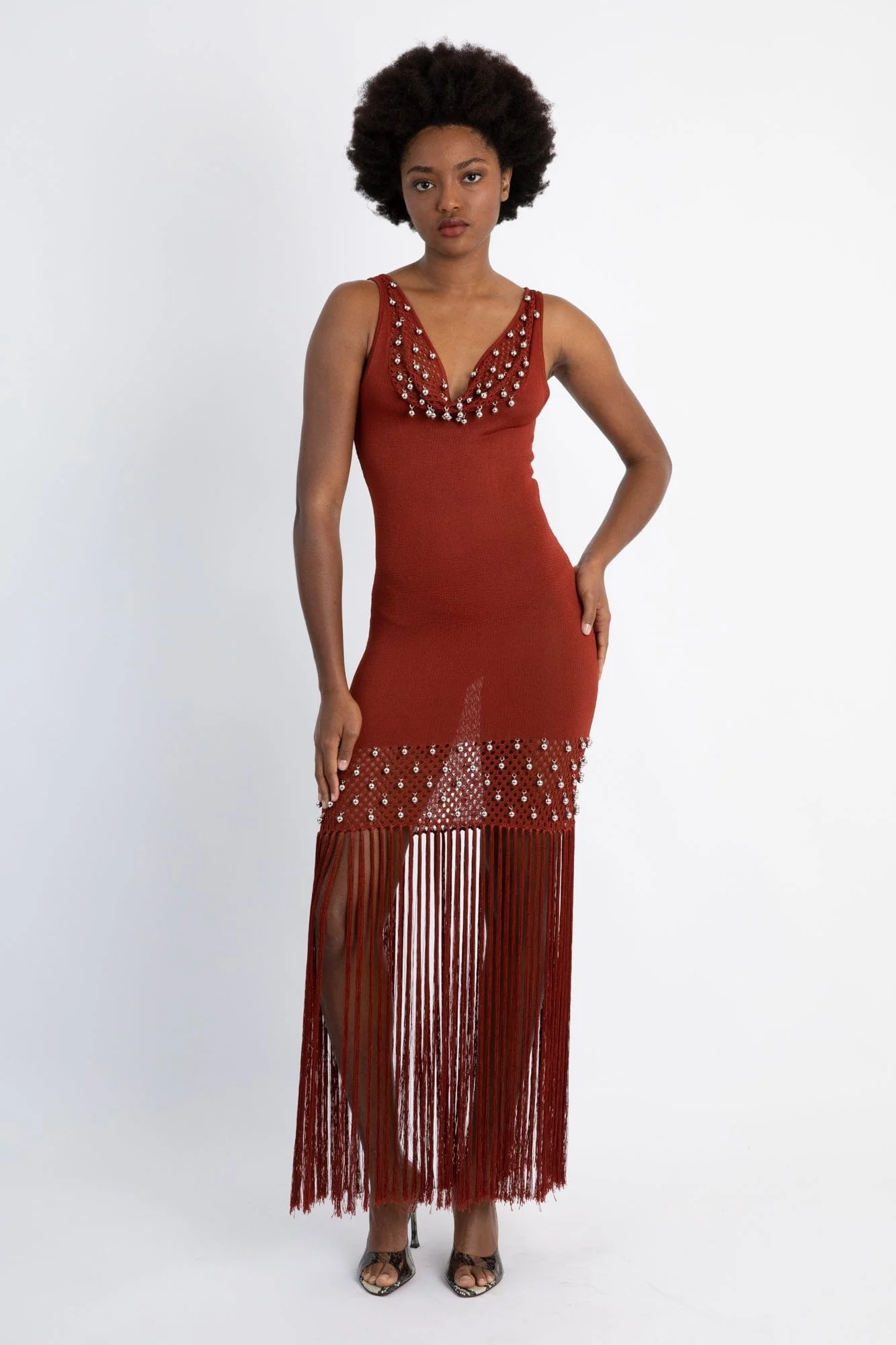 Rabanne Sunkiss Dress in Cherry - Image 4