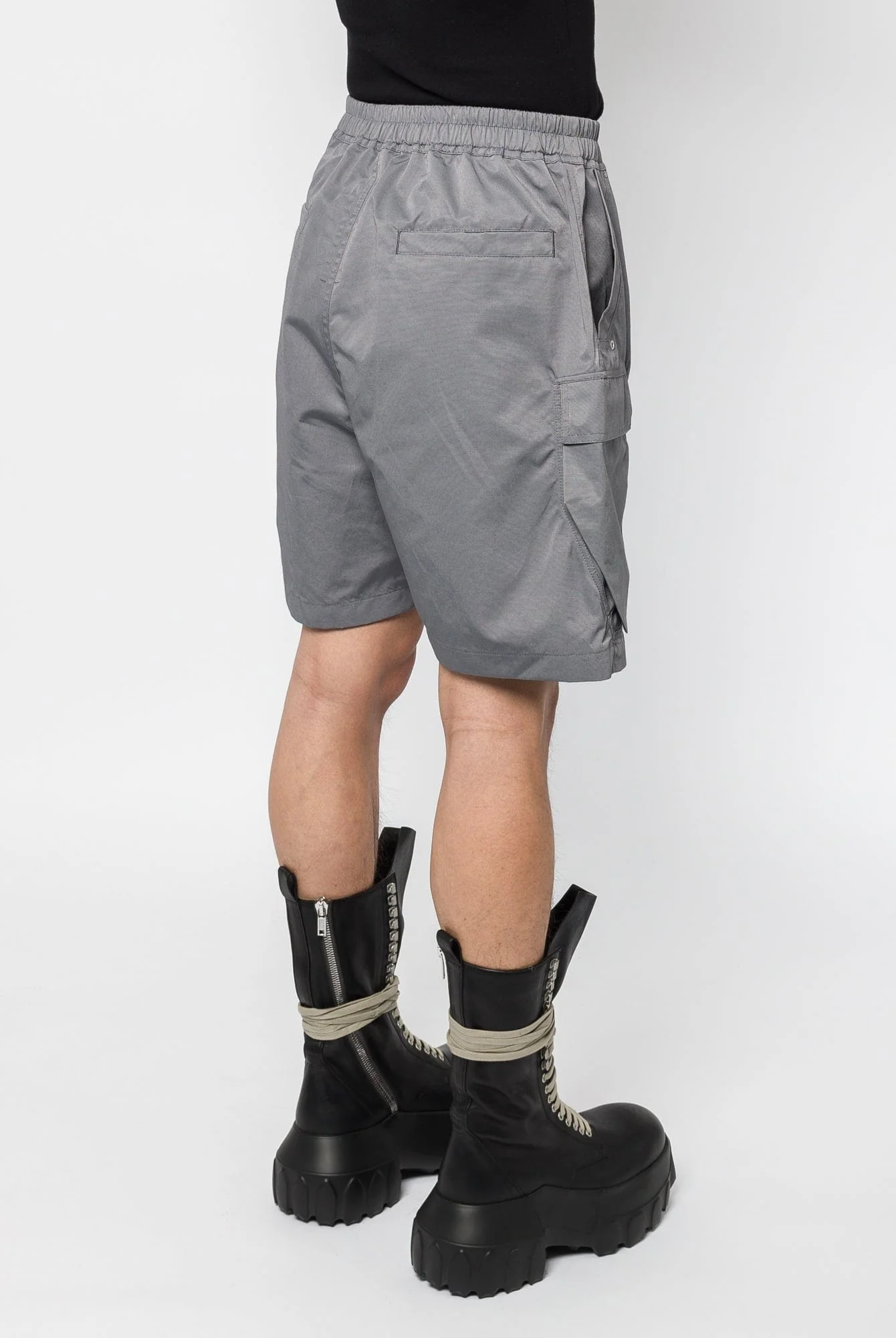 Rick Owens DRKSHDW Cargobela Shorts in Stone - Image 3