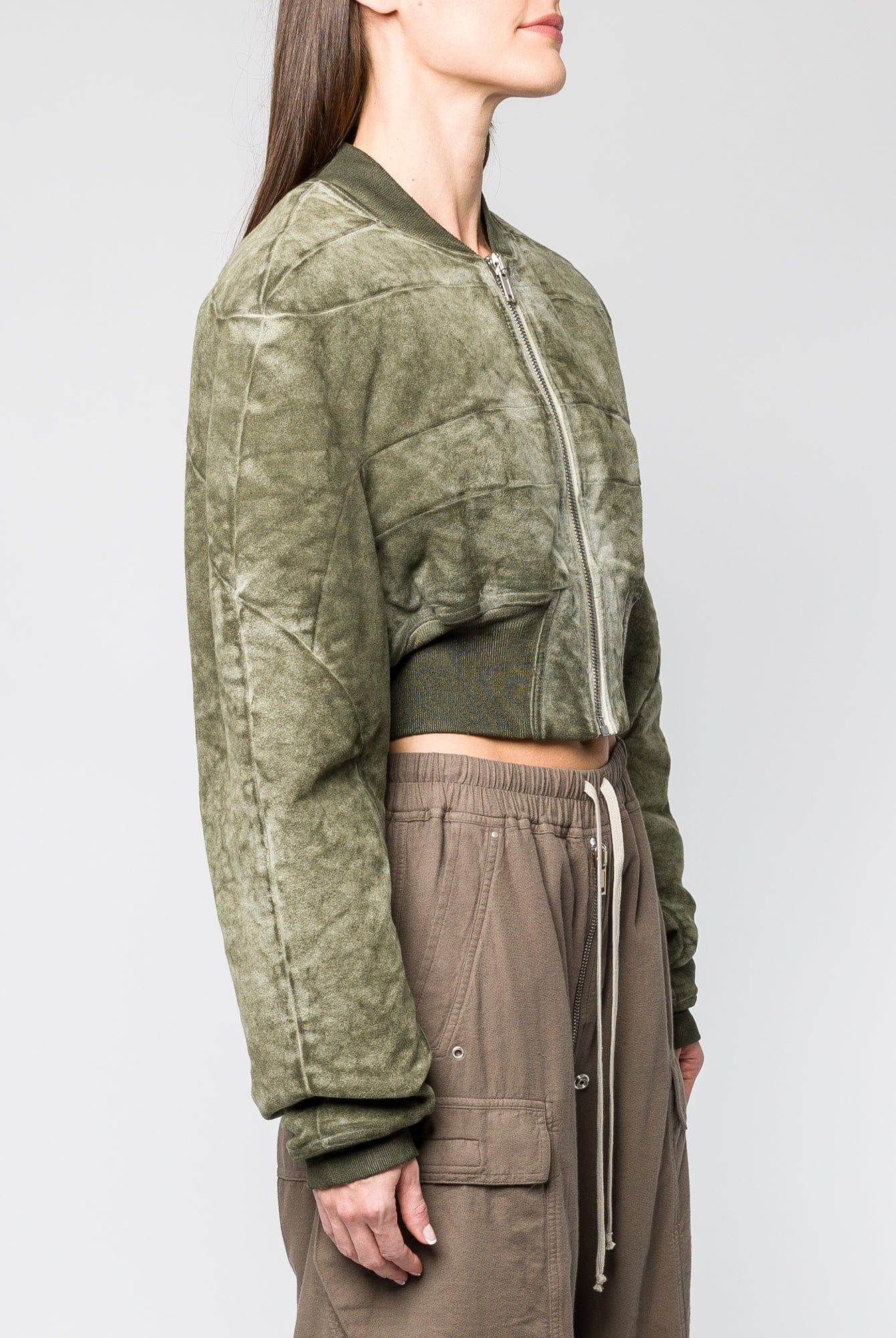 Rick Owens DRKSHDW Collage Bomber in Sage - Image 2