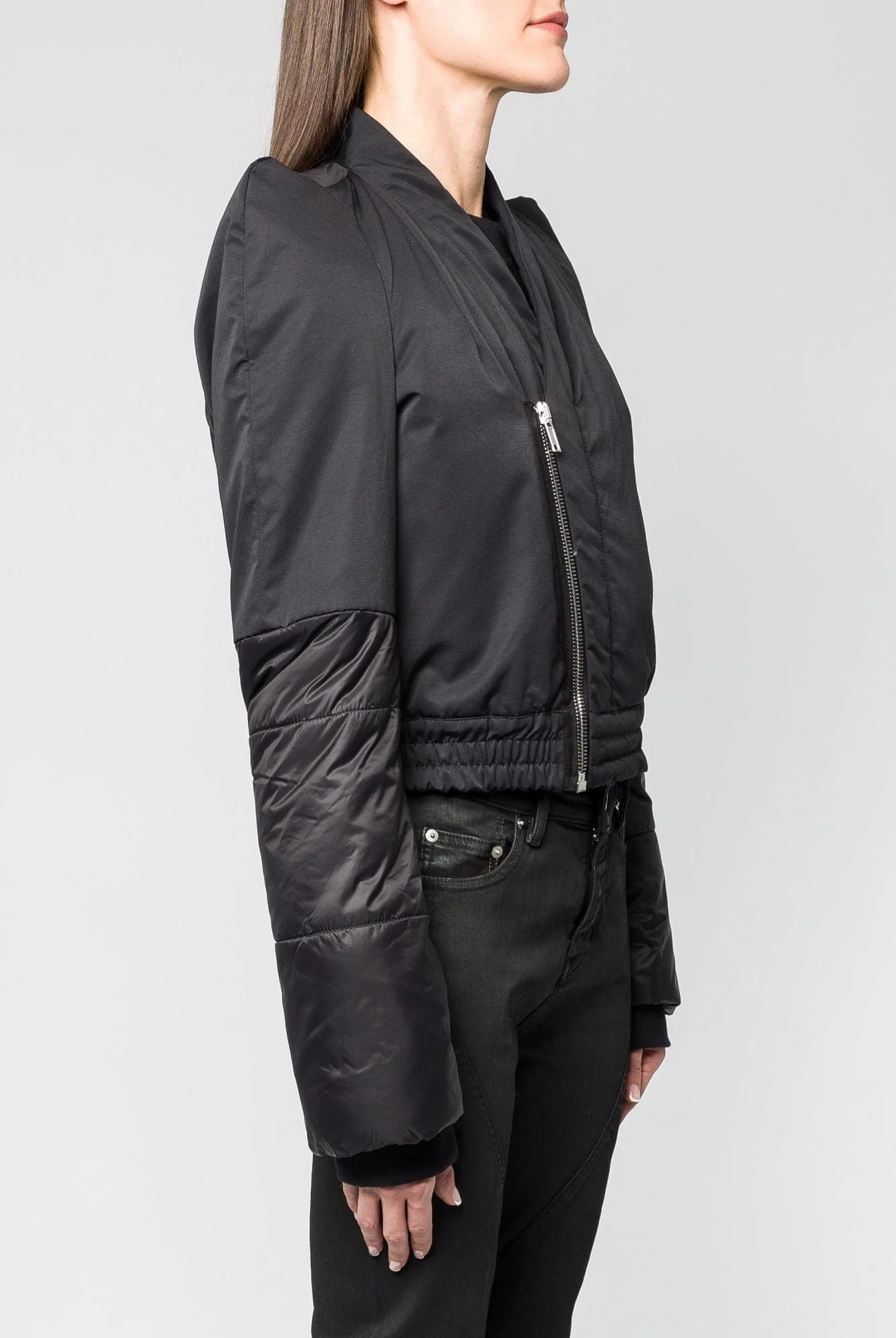 Rick Owens DRKSHDW Metro Bomber in Black - Image 2
