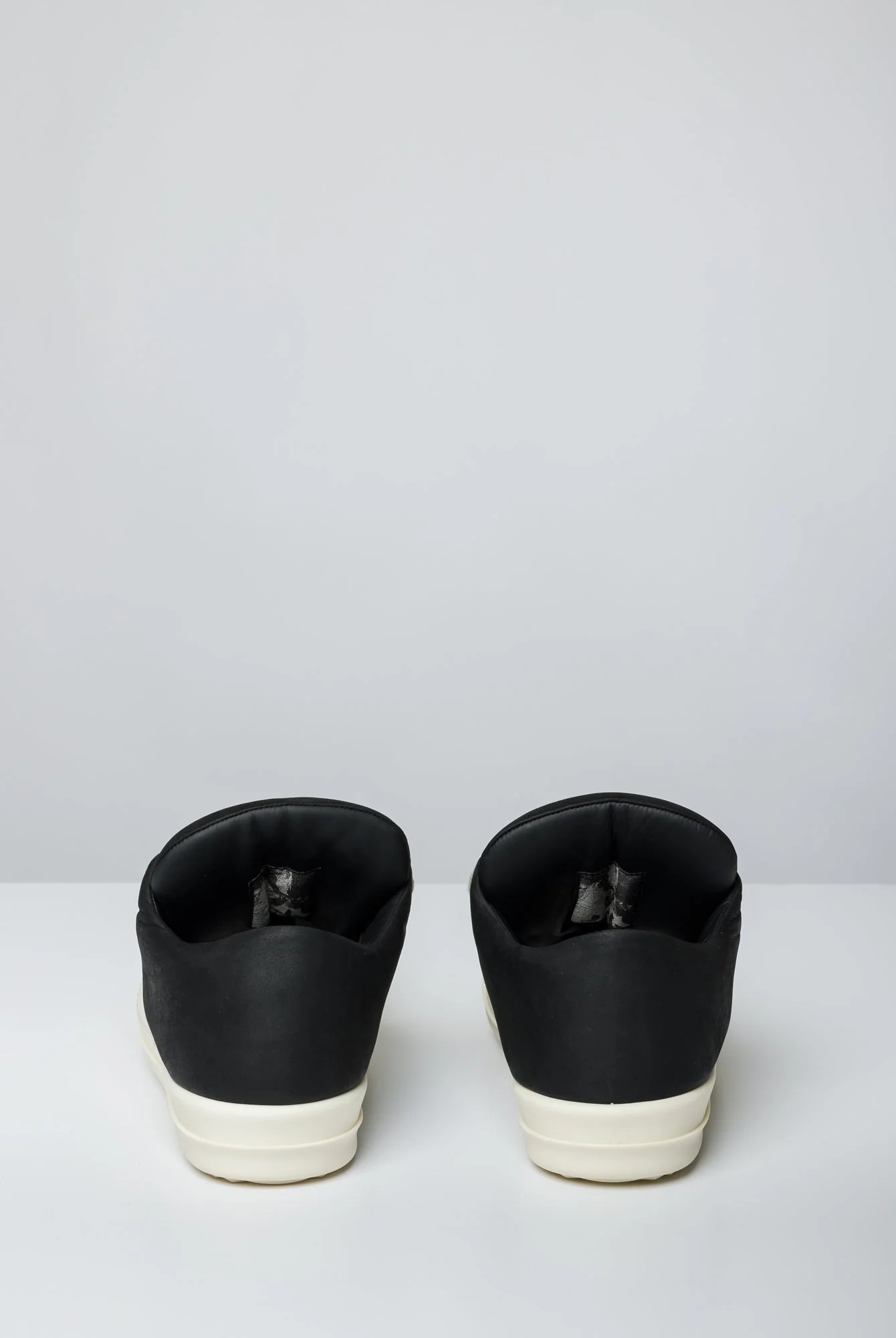 Rick Owens Jumbo Lace Padded Low Sneaks in Black Milk - Image 5