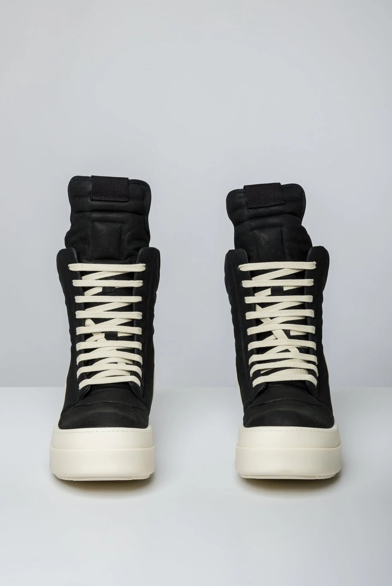 Rick Owens Mega Geobaskets in Black and Milk - Image 4