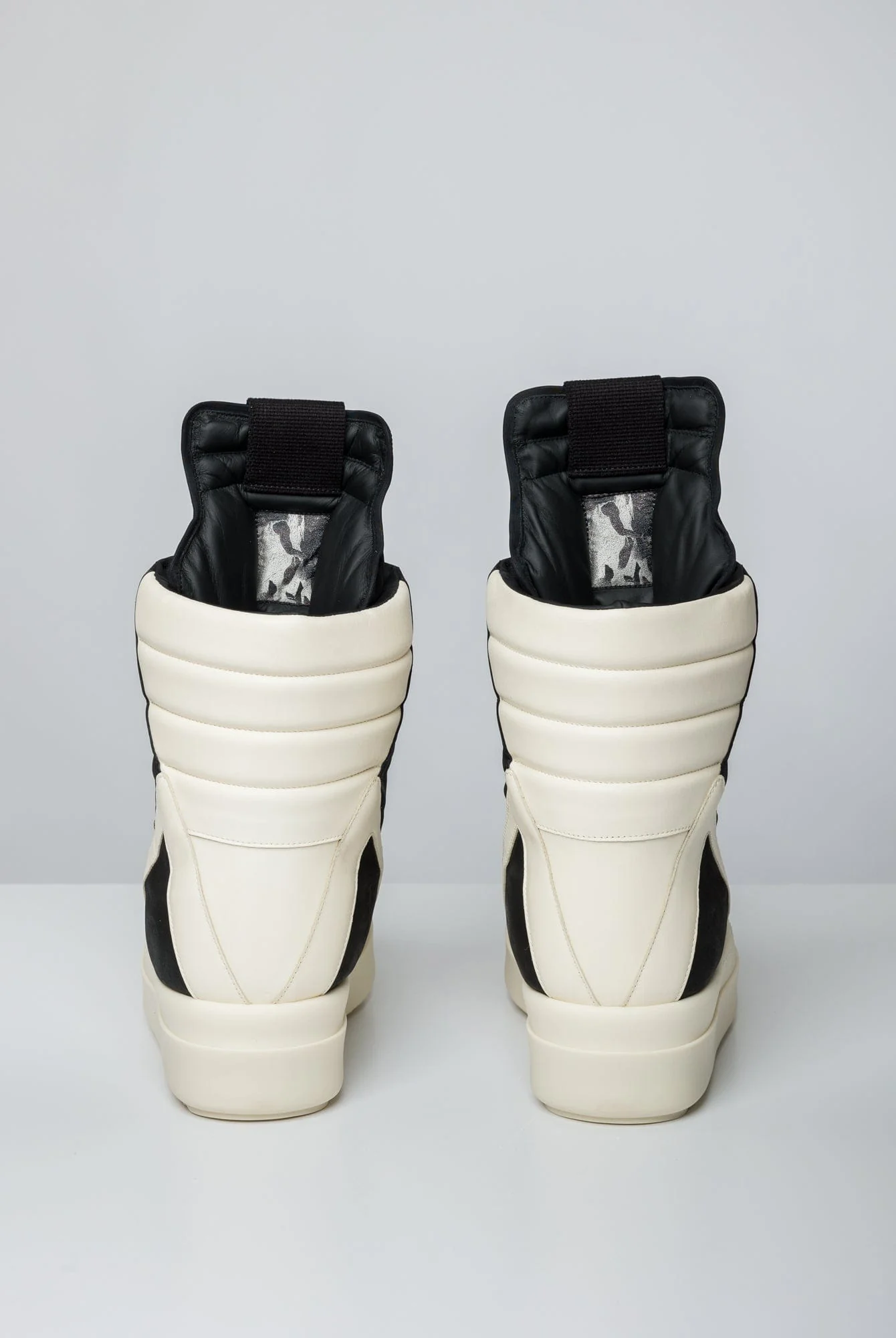 Rick Owens Mega Geobaskets in Black and Milk - Image 5