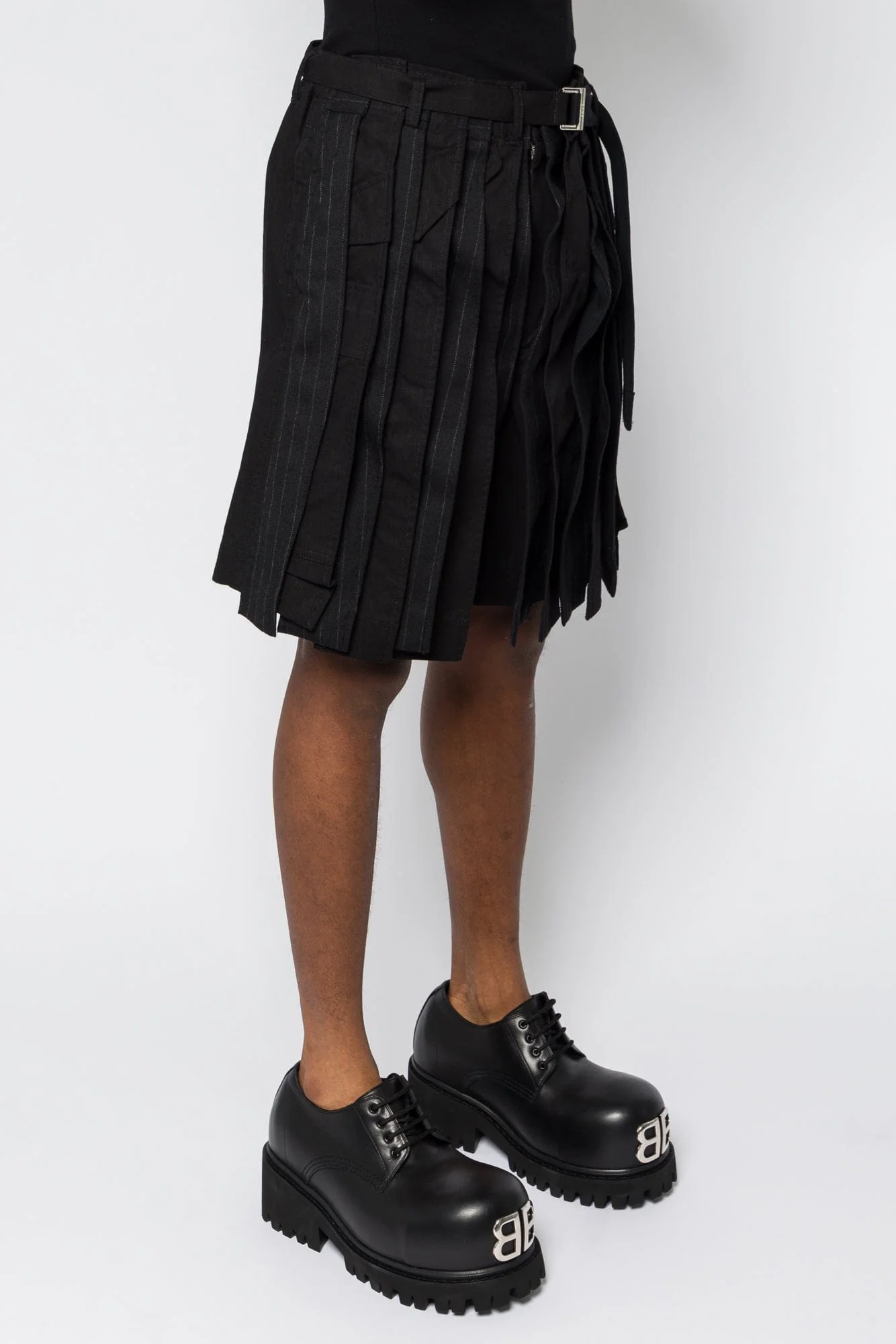 Sacai Chalk Stripe x Rip Stop Shorts - Image 2