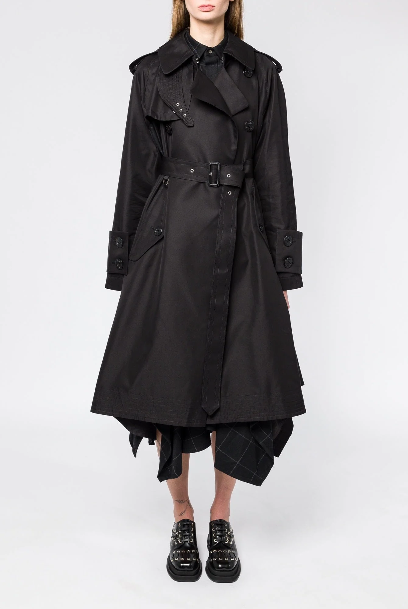 Sacai Cotton Gabardine x Windowpane Coat