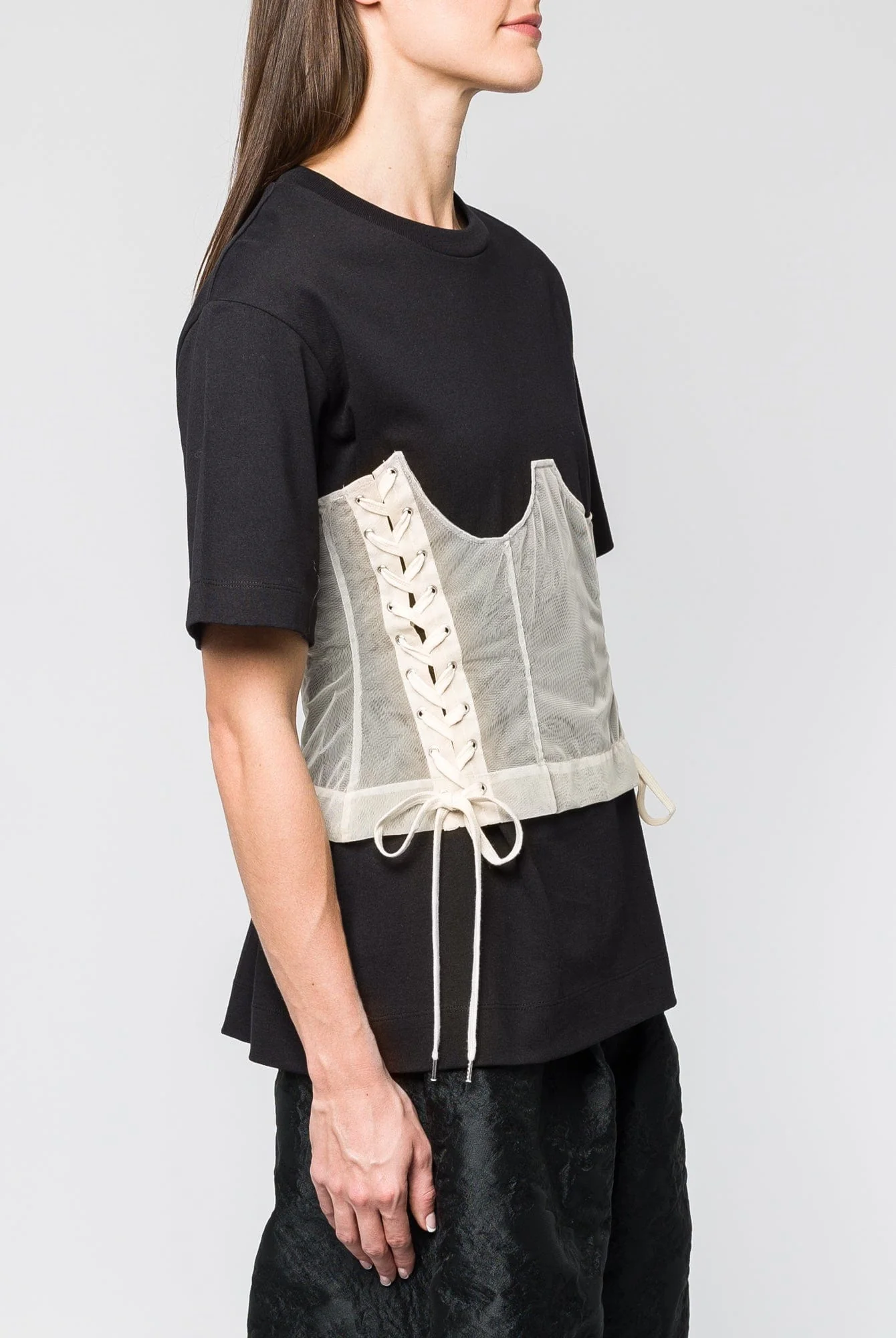 Simone Rocha Boxy T-Shirt With Corset Panel - Image 2