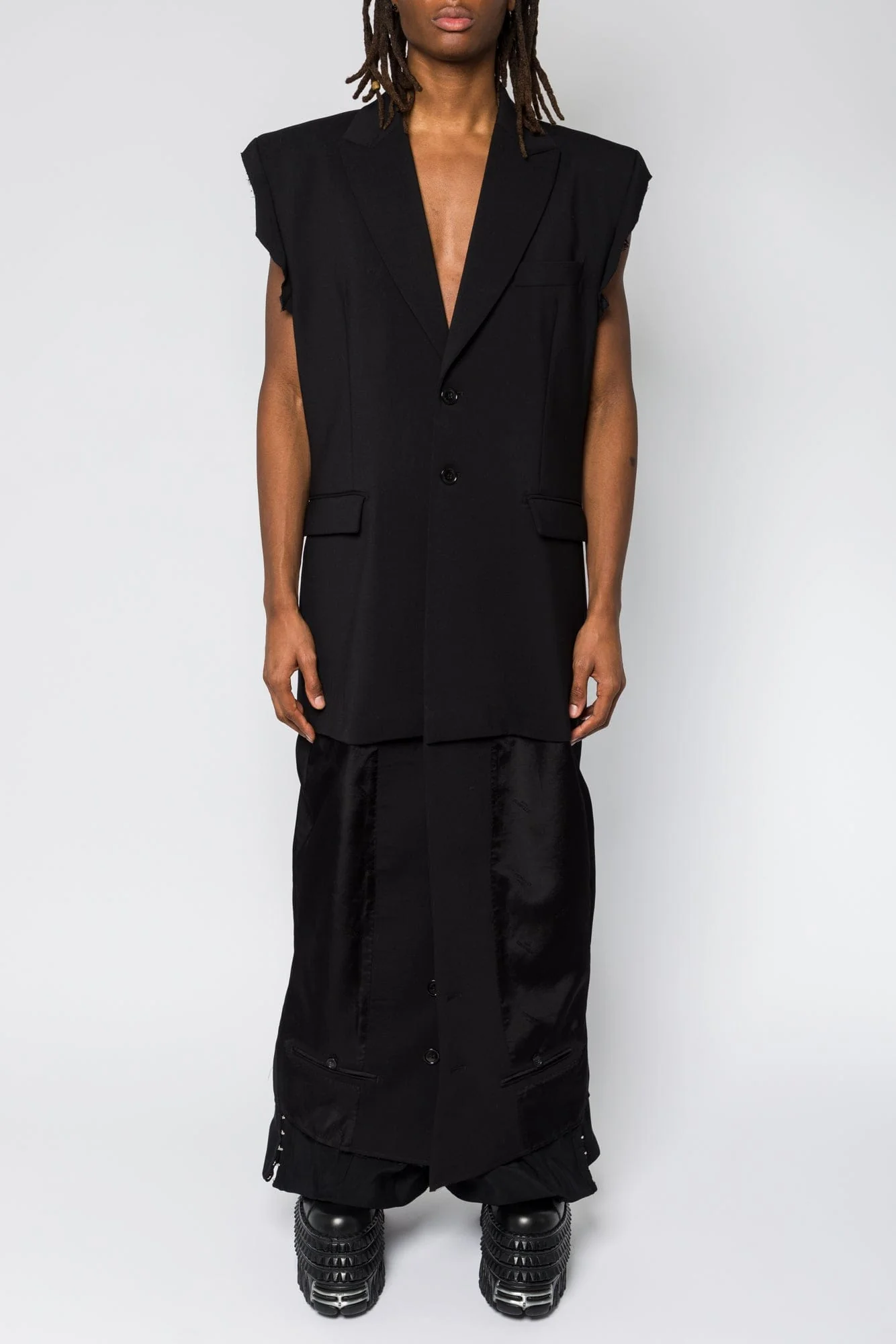 Vetements Deconstructed Sleeveless Lining Coat