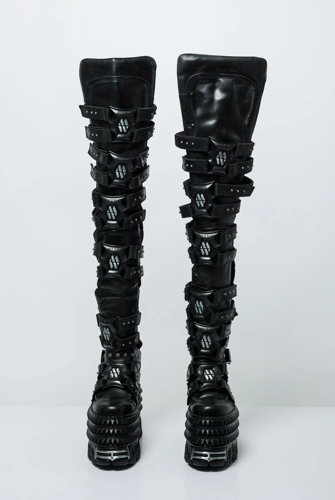 Vetements x New Rock Thigh-High Gamer Boots - Image 4