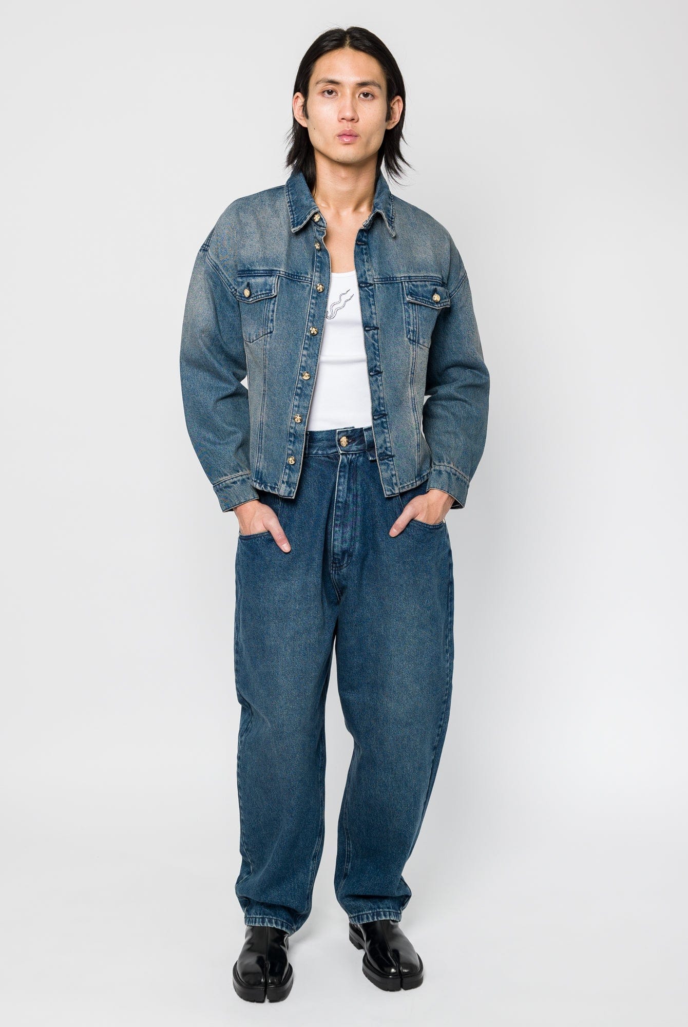 Willy Chavarria Shrunken Denim Jacket - Image 4