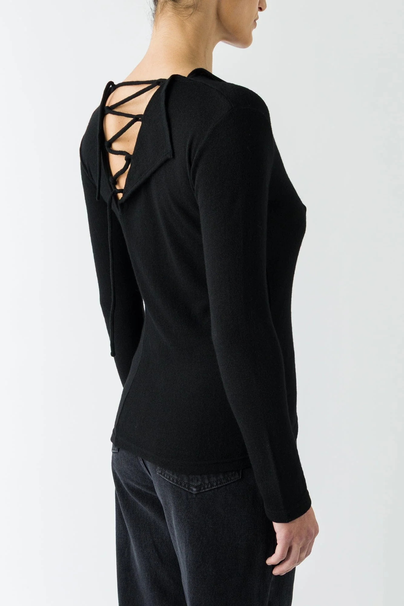 Yohji Yamamoto Backside Lace Up T-Shirt - Image 3