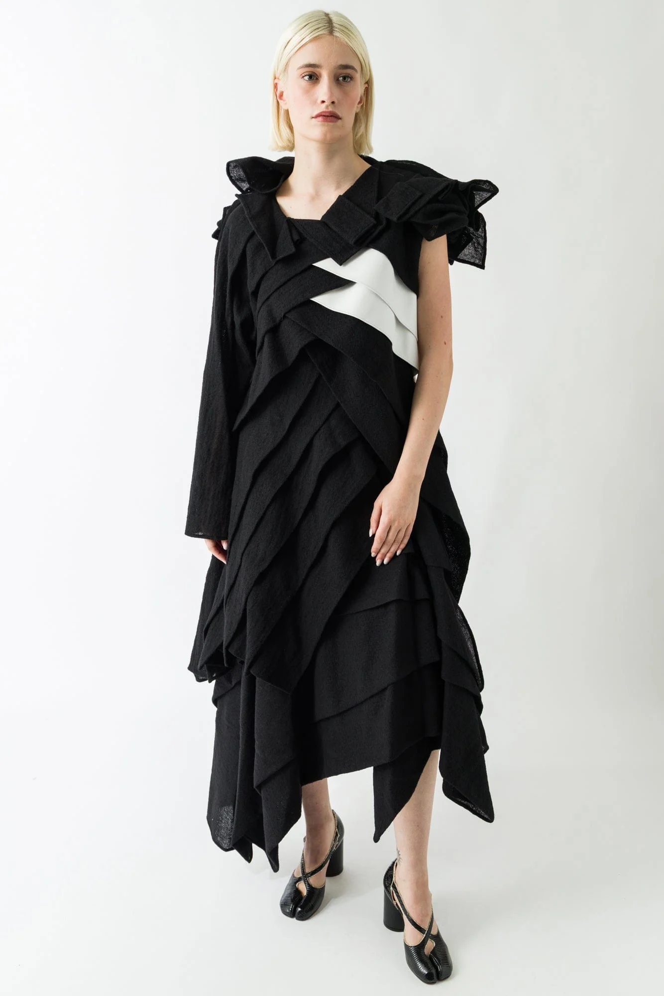 Yohji Yamamoto Cross Pleated Dress - Image 4