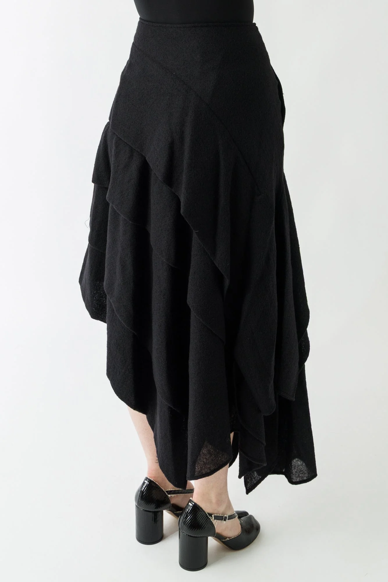 Yohji Yamamoto Tucked Stitch D Skirt - Image 3