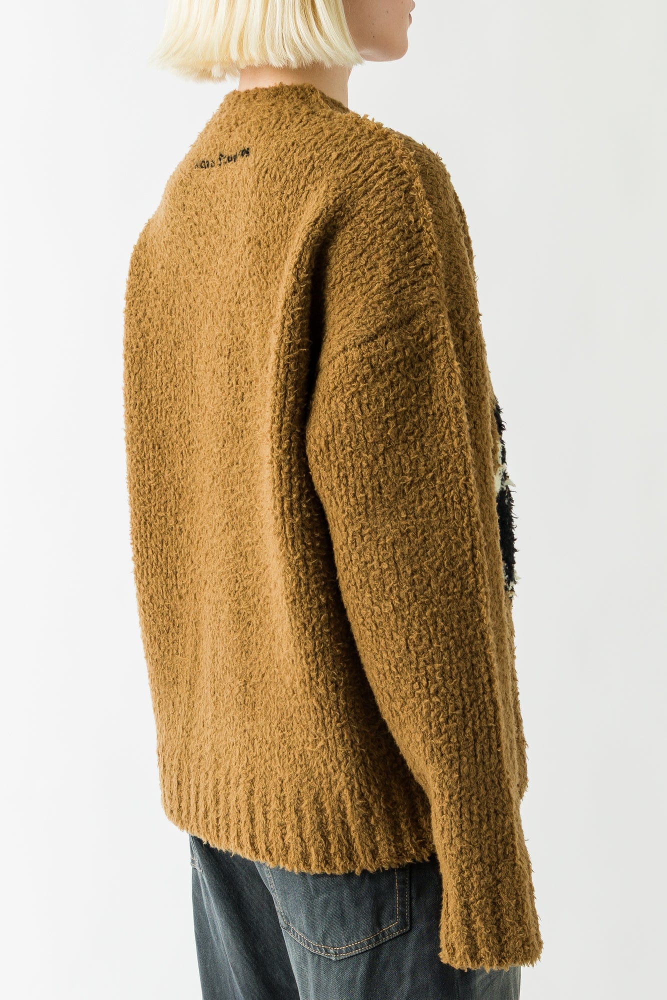 Acne Studios Knit Bear Sweater In Khaki Beige - Image 3