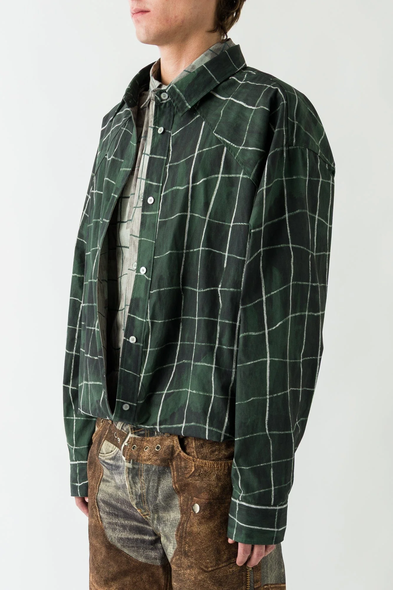 Acne Studios Plaid Shirt in Green - Image 2