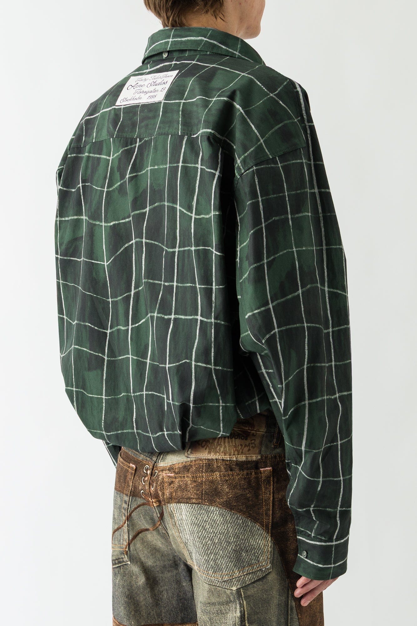 Acne Studios Plaid Shirt in Green - Image 3