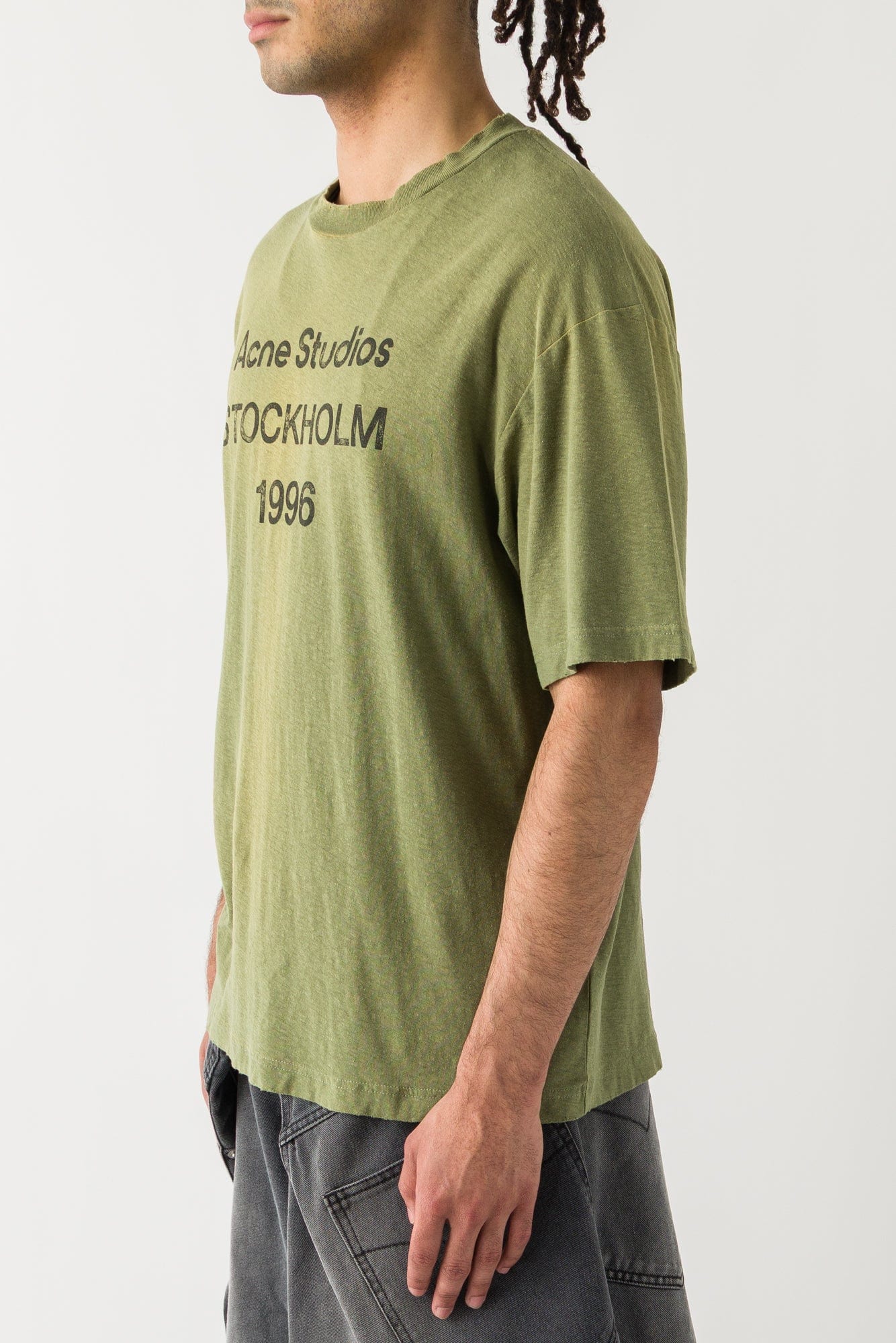 Acne Studios  Stockholm tee in Olive Green - Image 2