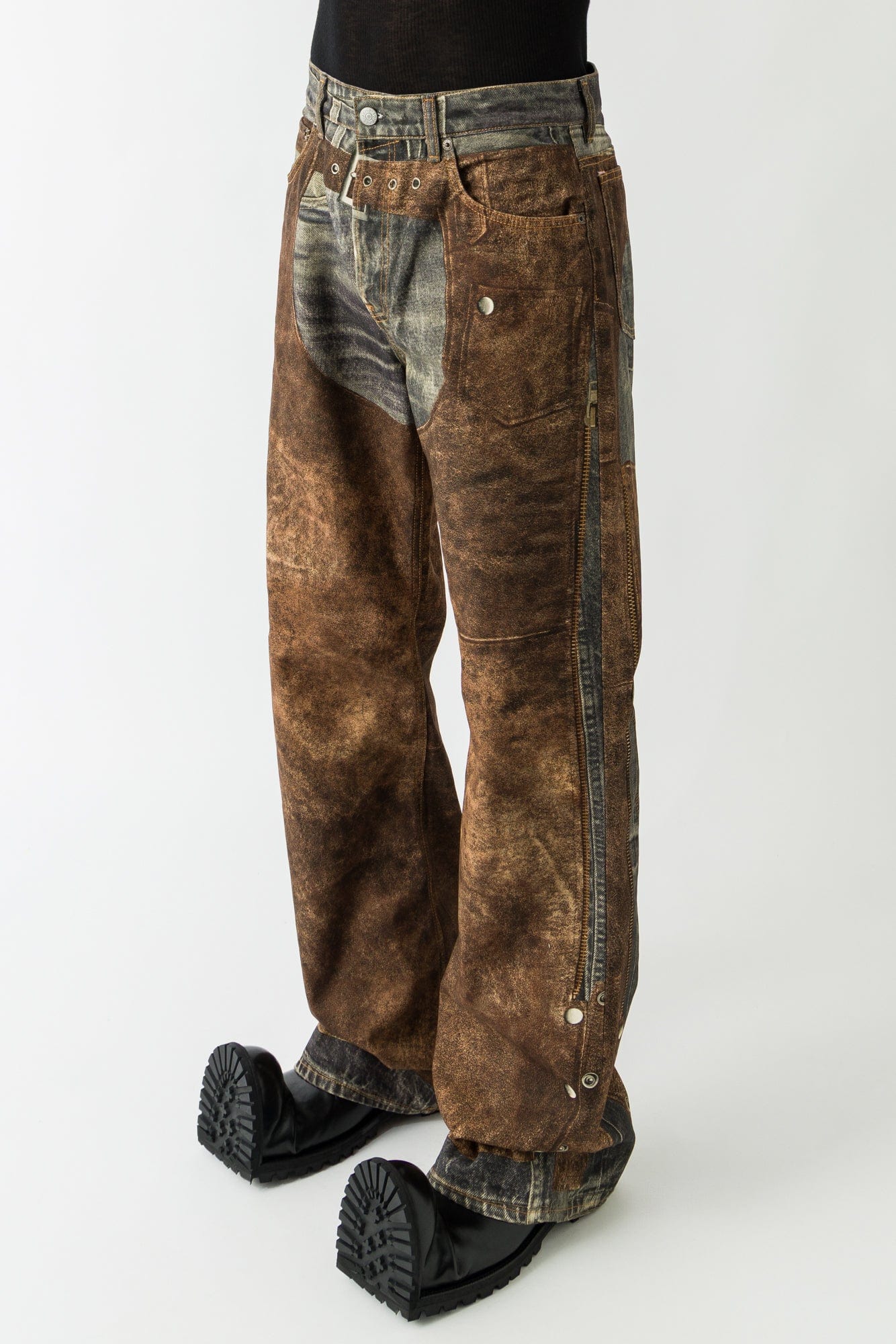 Acne Studios Textured Trousers in Brown - Image 2