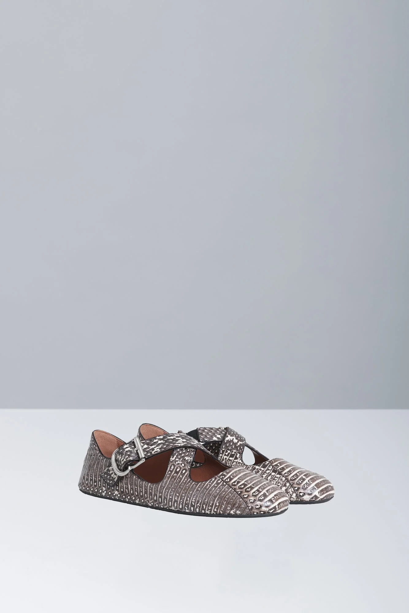 Alaïa Ballet Flats in Faux Snake