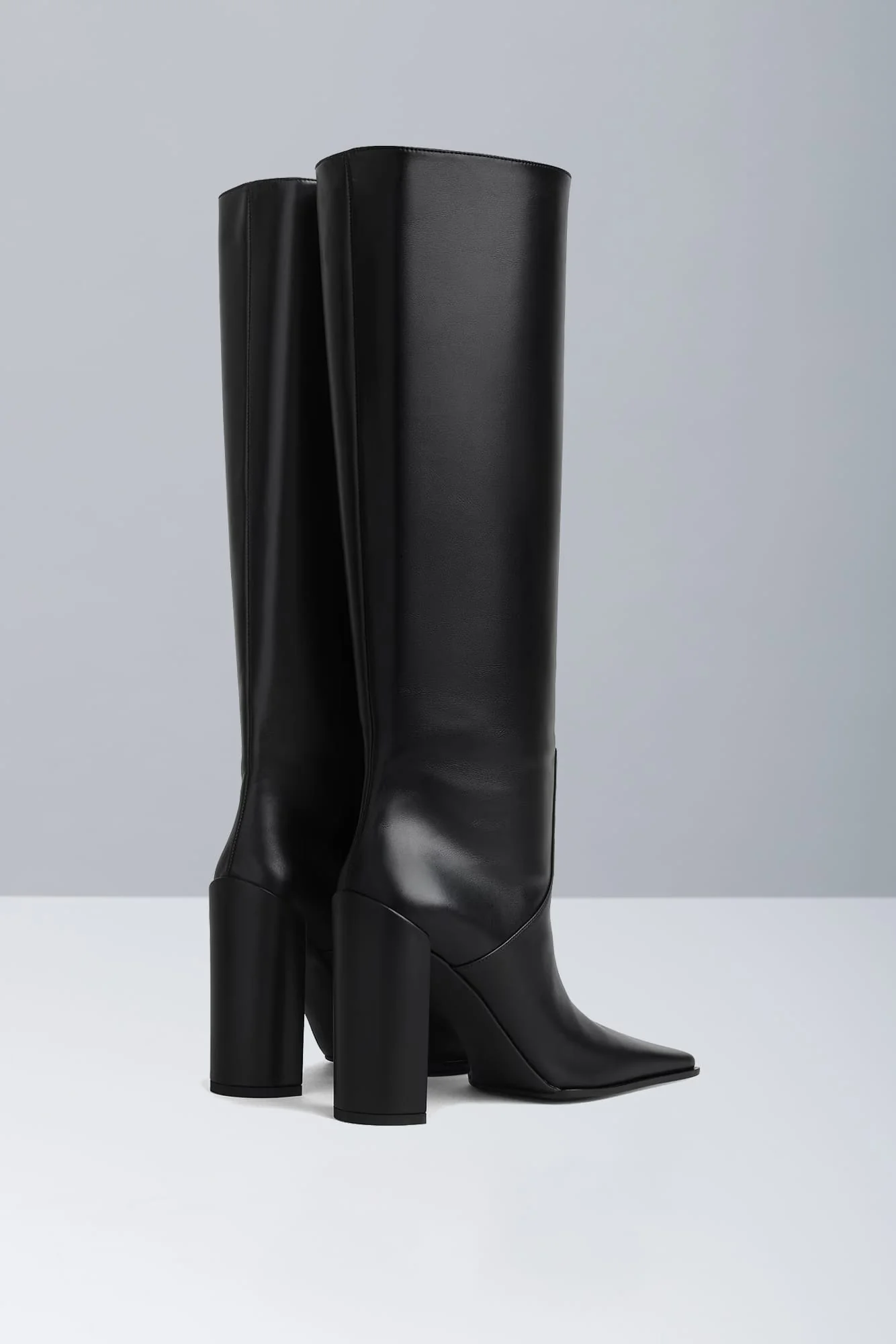 Alaïa High Knee Boots In Noir - Image 2