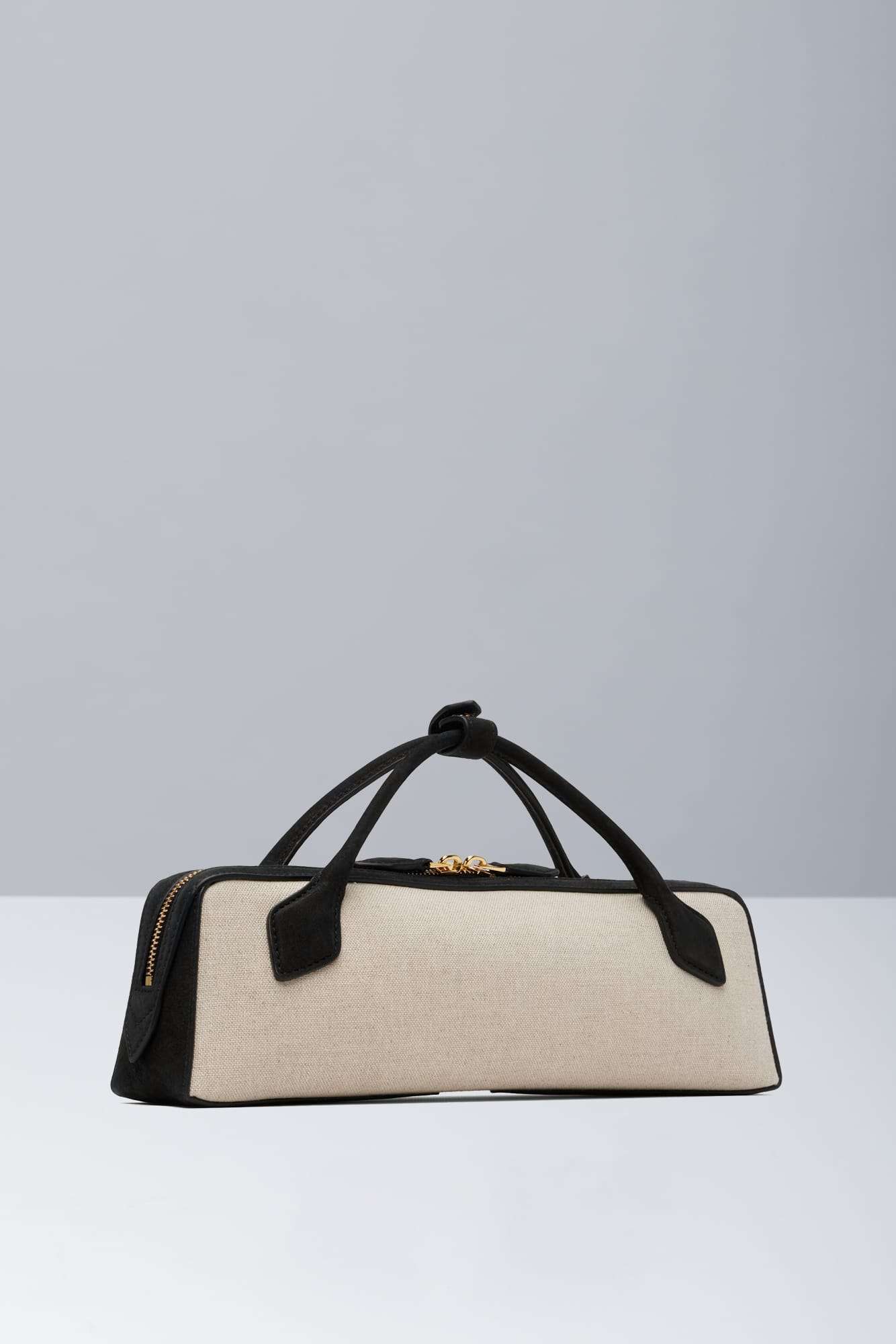 Alaïa Teckel Clutch in Black and Canvas - Image 3