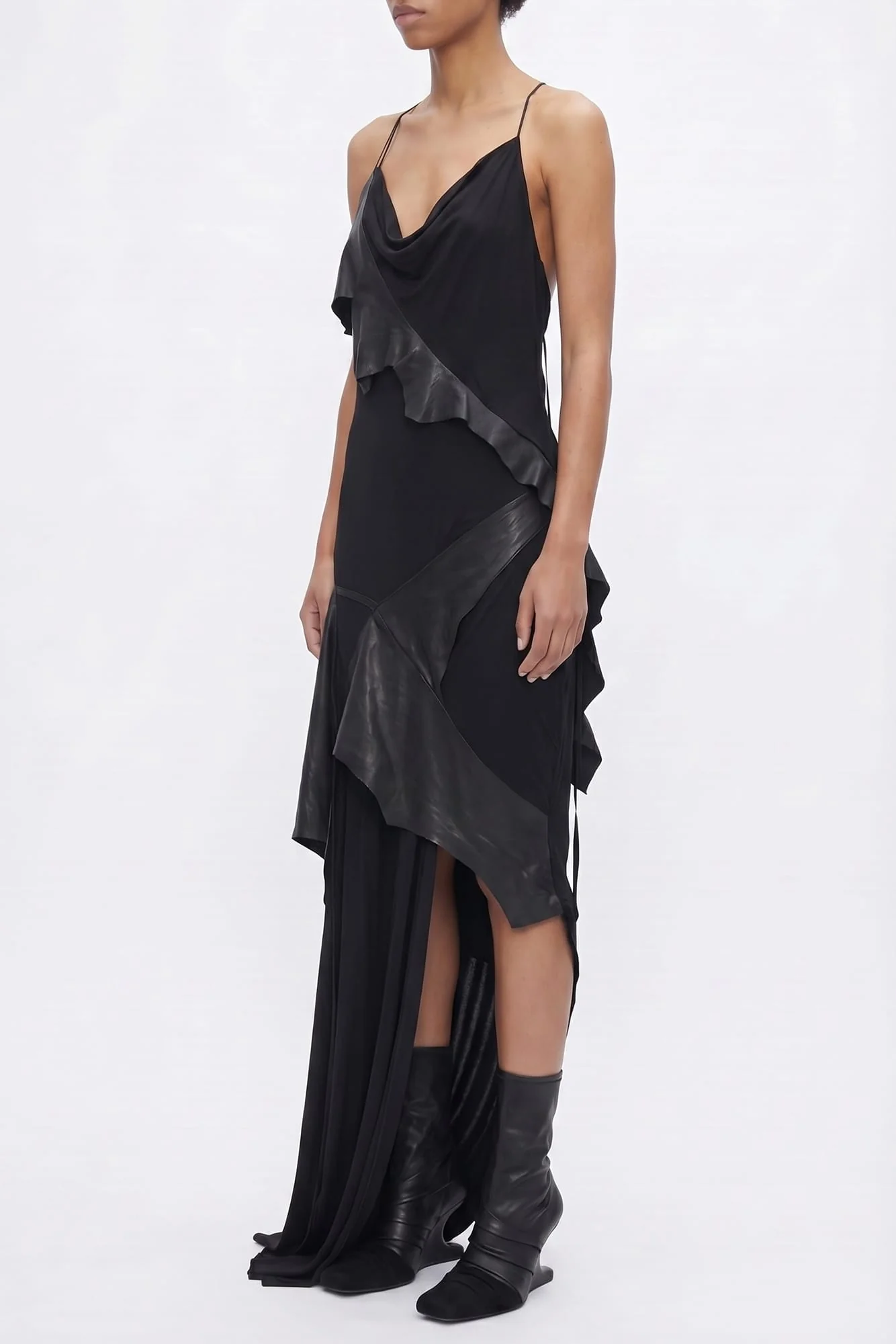 Ann Demeulemeester Dador Ruffled Long Dress In Black - Image 2