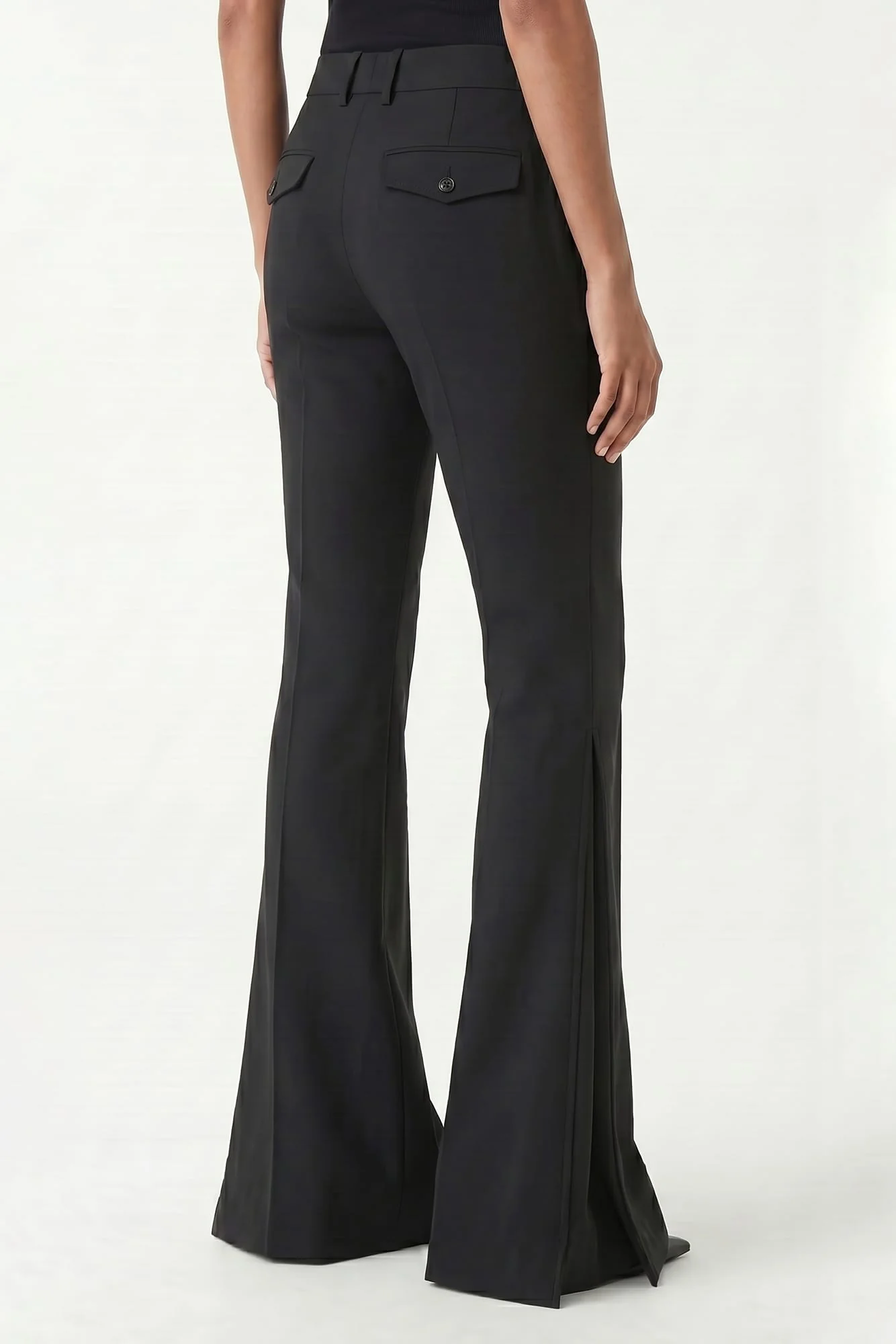 Ann Demeulemeester Fie Bootcut Trousers In Black - Image 3