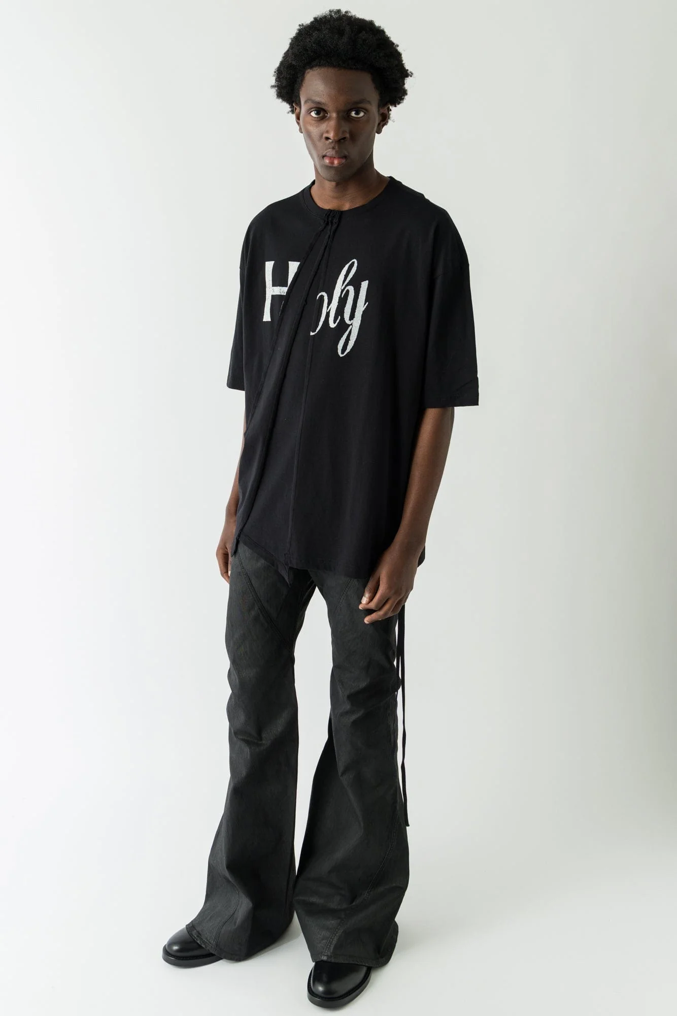 Ann Demeulemeester Hardon Printed T-Shirt In Black - Image 4