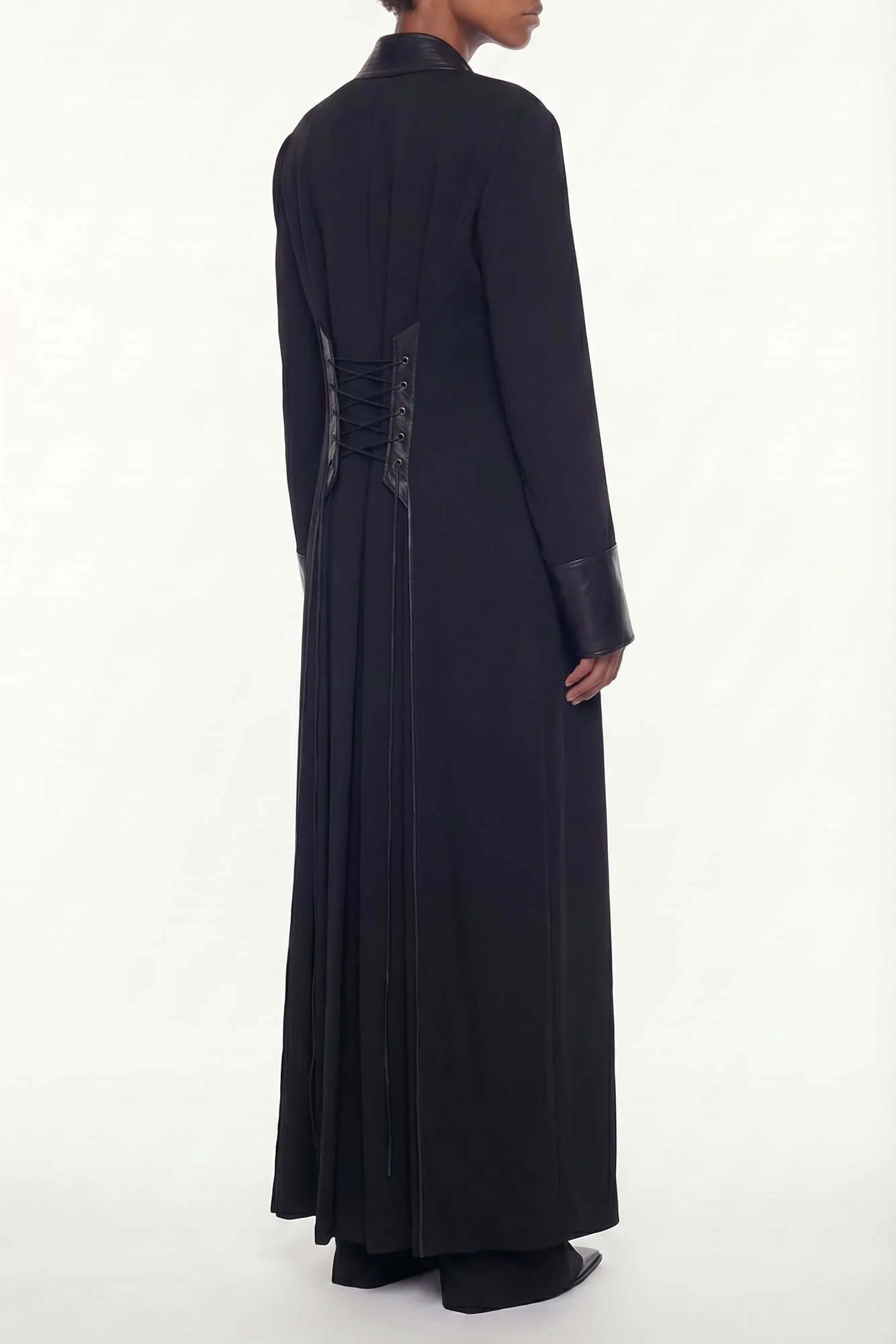 Ann Demeulemeester Melia Deconstructed Coat In Black - Image 3