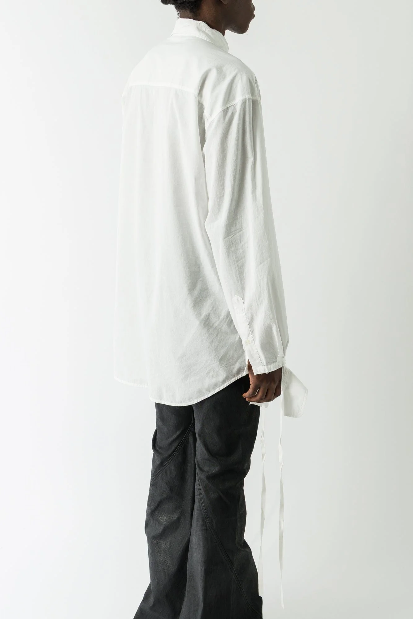 Ann Demeulemeester Wille Cuffed Long Sleeve Shirt In Light Cotton - Image 3