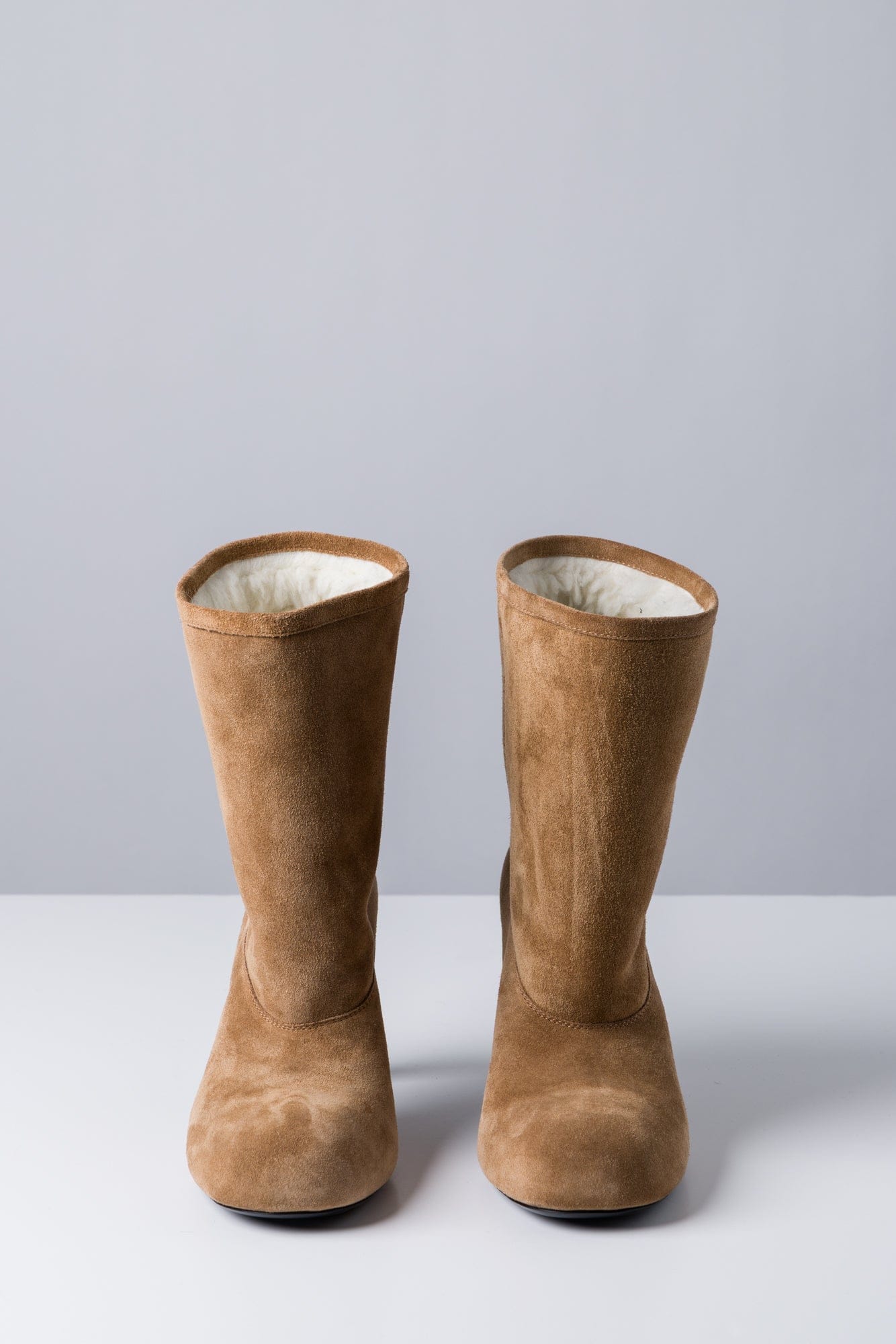 Balenciaga Fargo Suede Bootie In Camel - Image 3