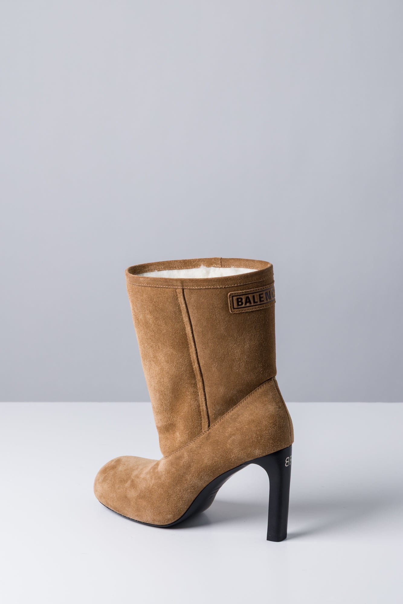 Balenciaga Fargo Suede Bootie In Camel - Image 4