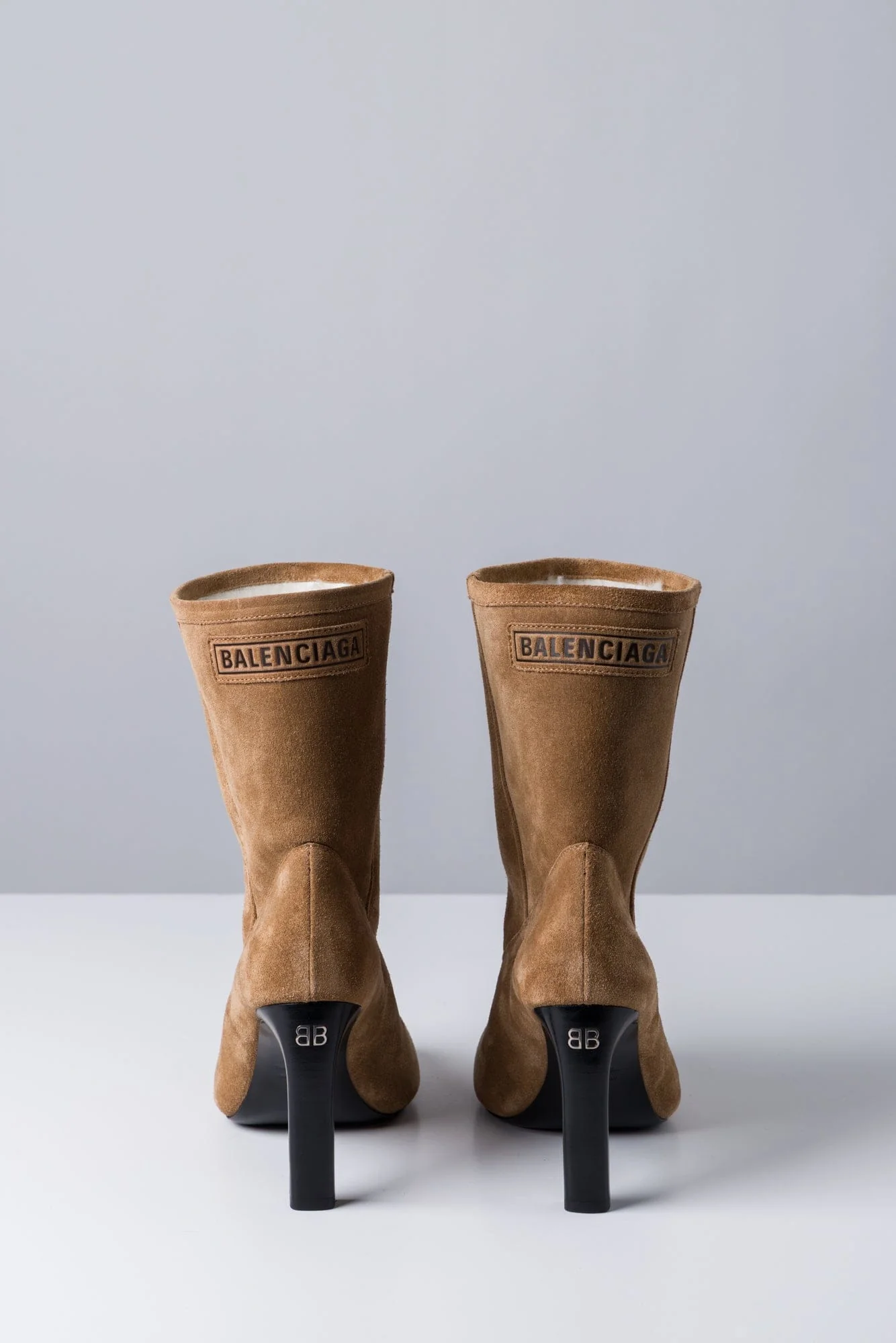 Balenciaga Fargo Suede Bootie In Camel - Image 5