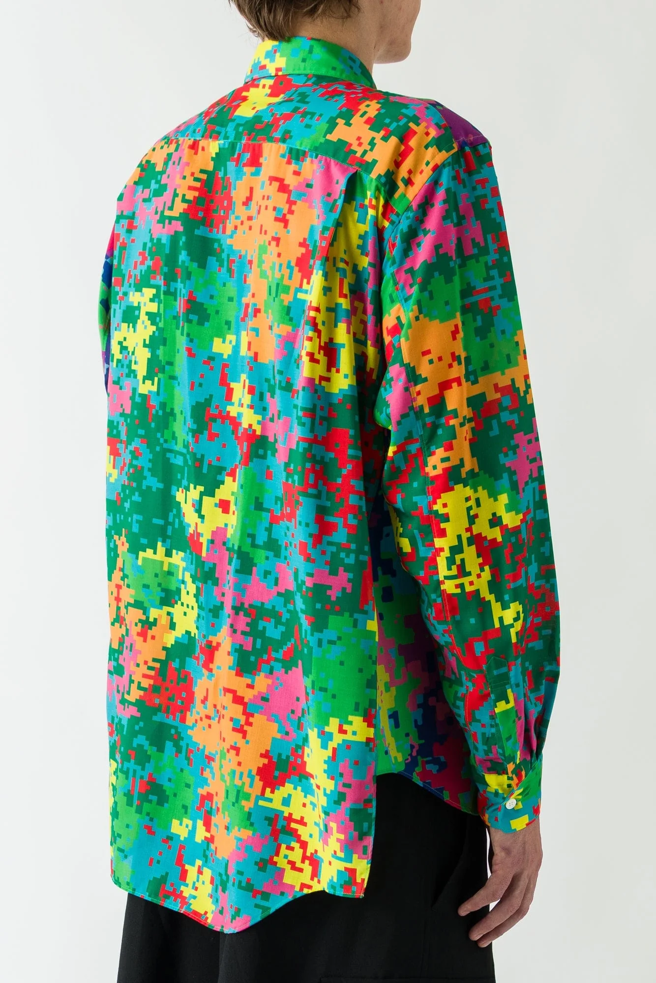 Comme des Garçons Homme Plus Mixed Pattern Asymmetric Shirt - Image 3