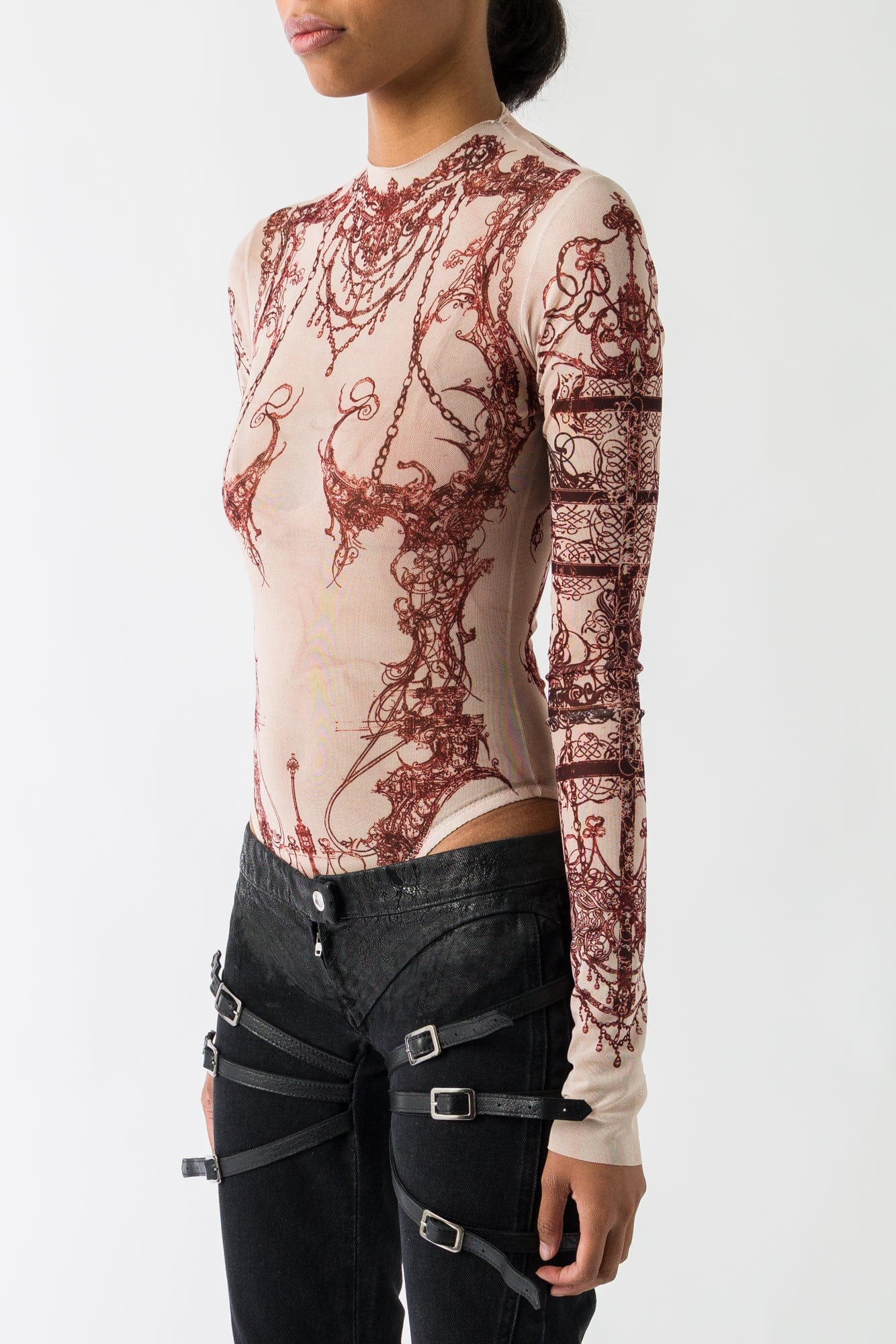 Dilara Findikoglu Mesh Tattoo Body Suit - Image 2