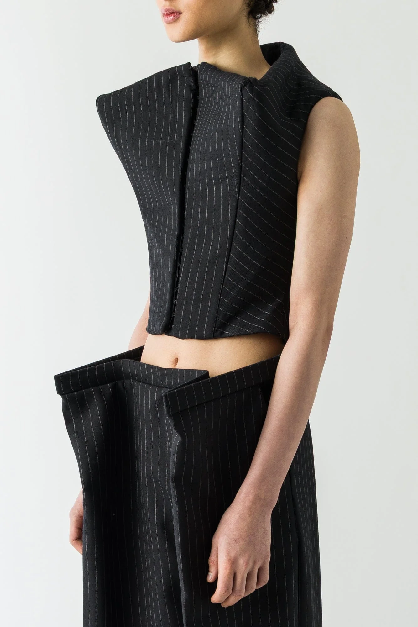 Duran Lantink Profile Pinstriped Vest - Image 2