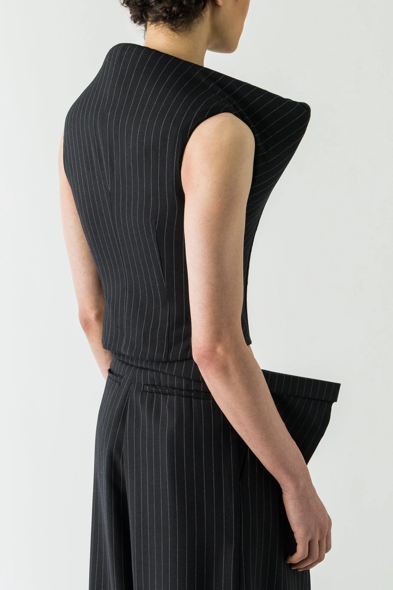 Duran Lantink Profile Pinstriped Vest - Image 3