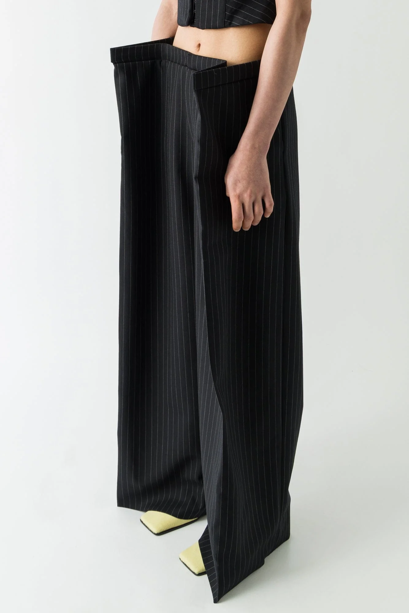 Duran Lantink Profile Pinstriped Wool Trousers - Image 2