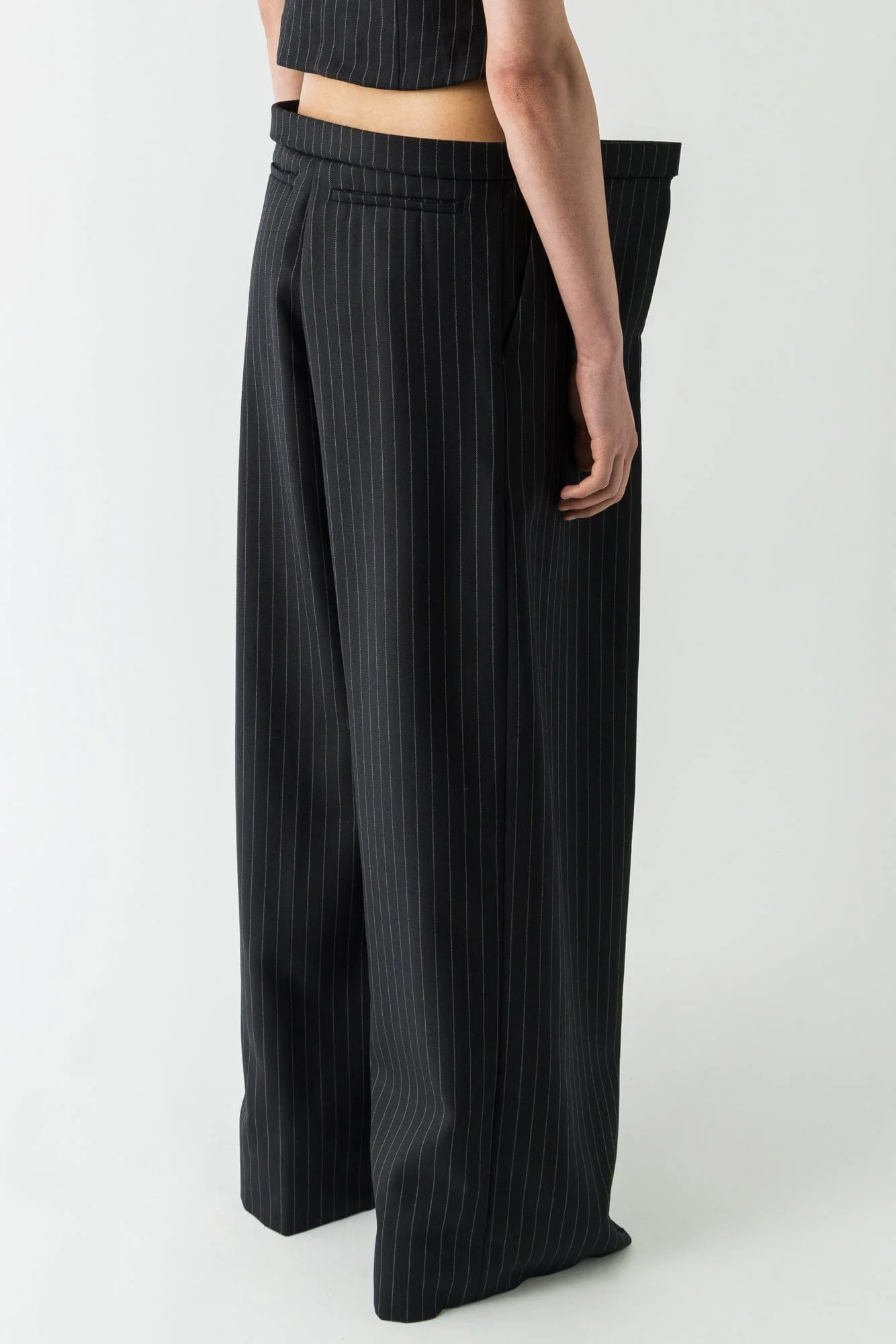 Duran Lantink Profile Pinstriped Wool Trousers - Image 3