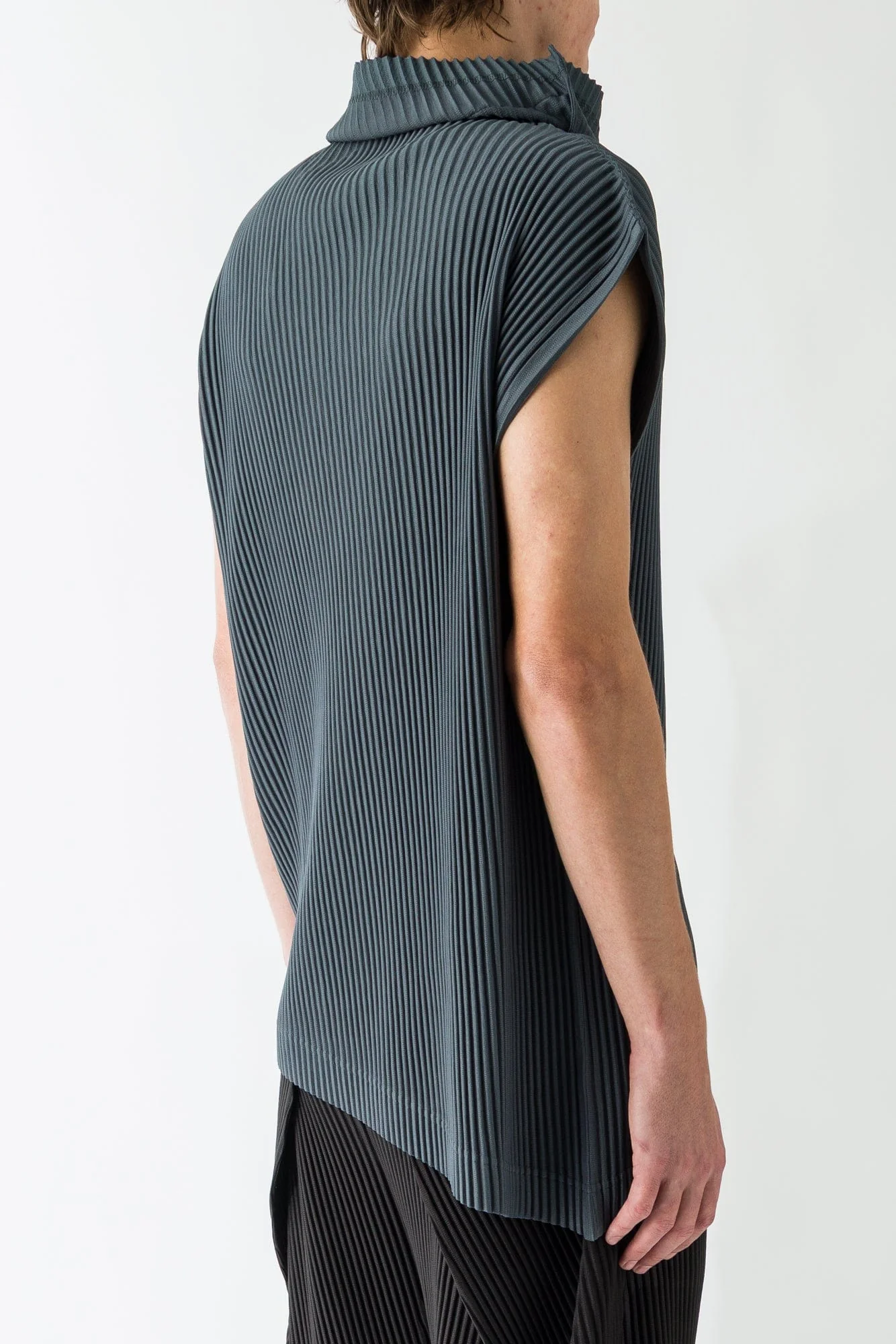Homme Plissé Issey Miyake Angular Stone Tunic In Chert Blue - Image 3