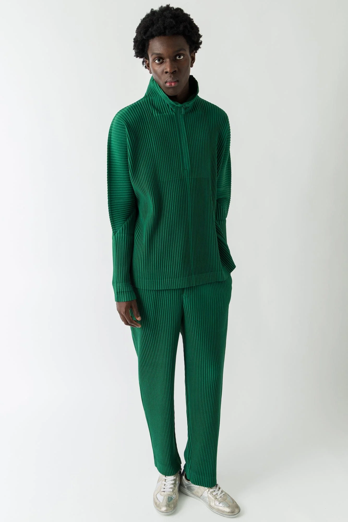Homme Plissé Issey Miyake Monthly Colors Trousers In Celadon Green FW25 - Image 4