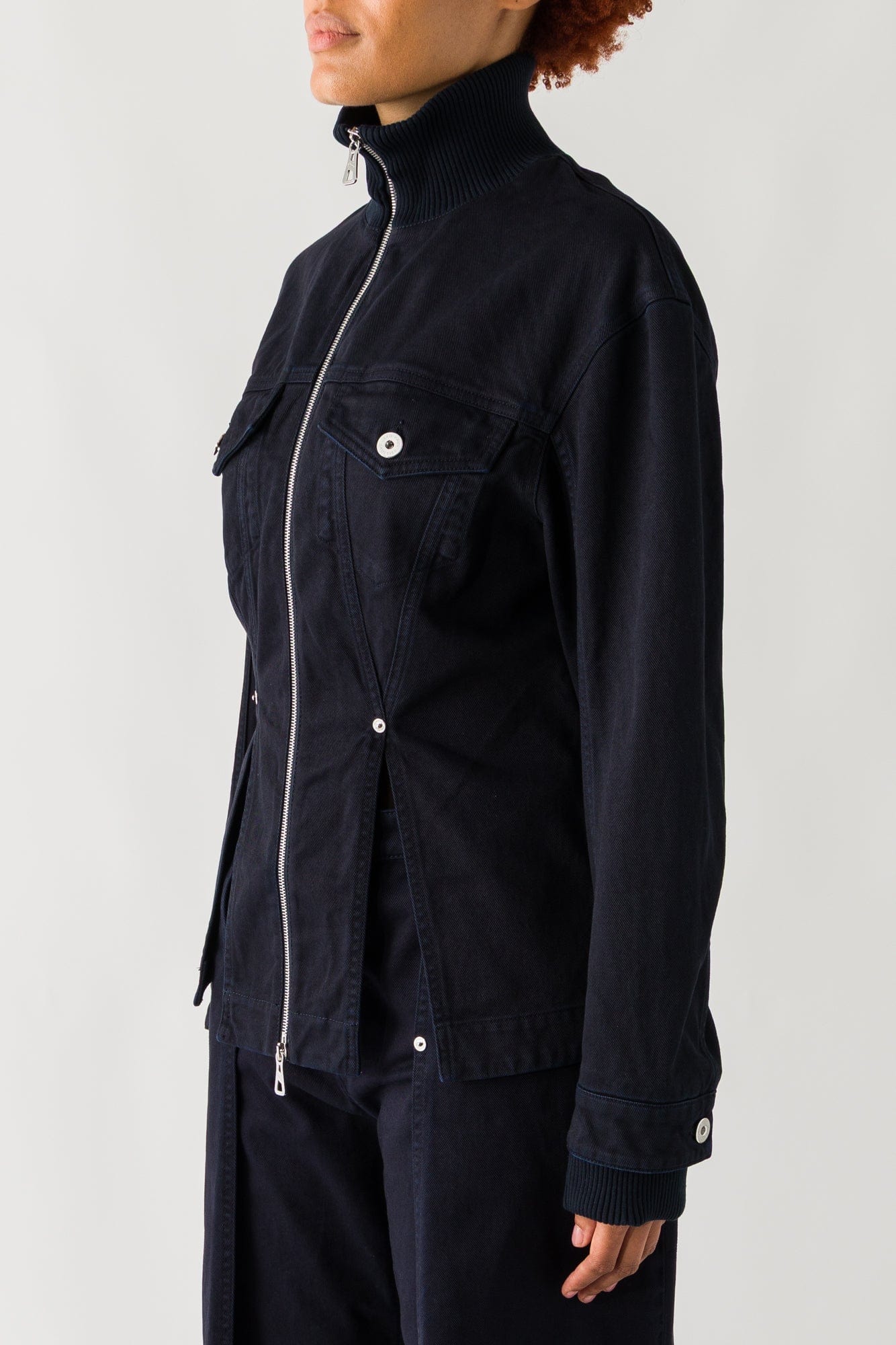 Jean Paul Gaultier Fitted Denim Jacket in Navy - Image 2