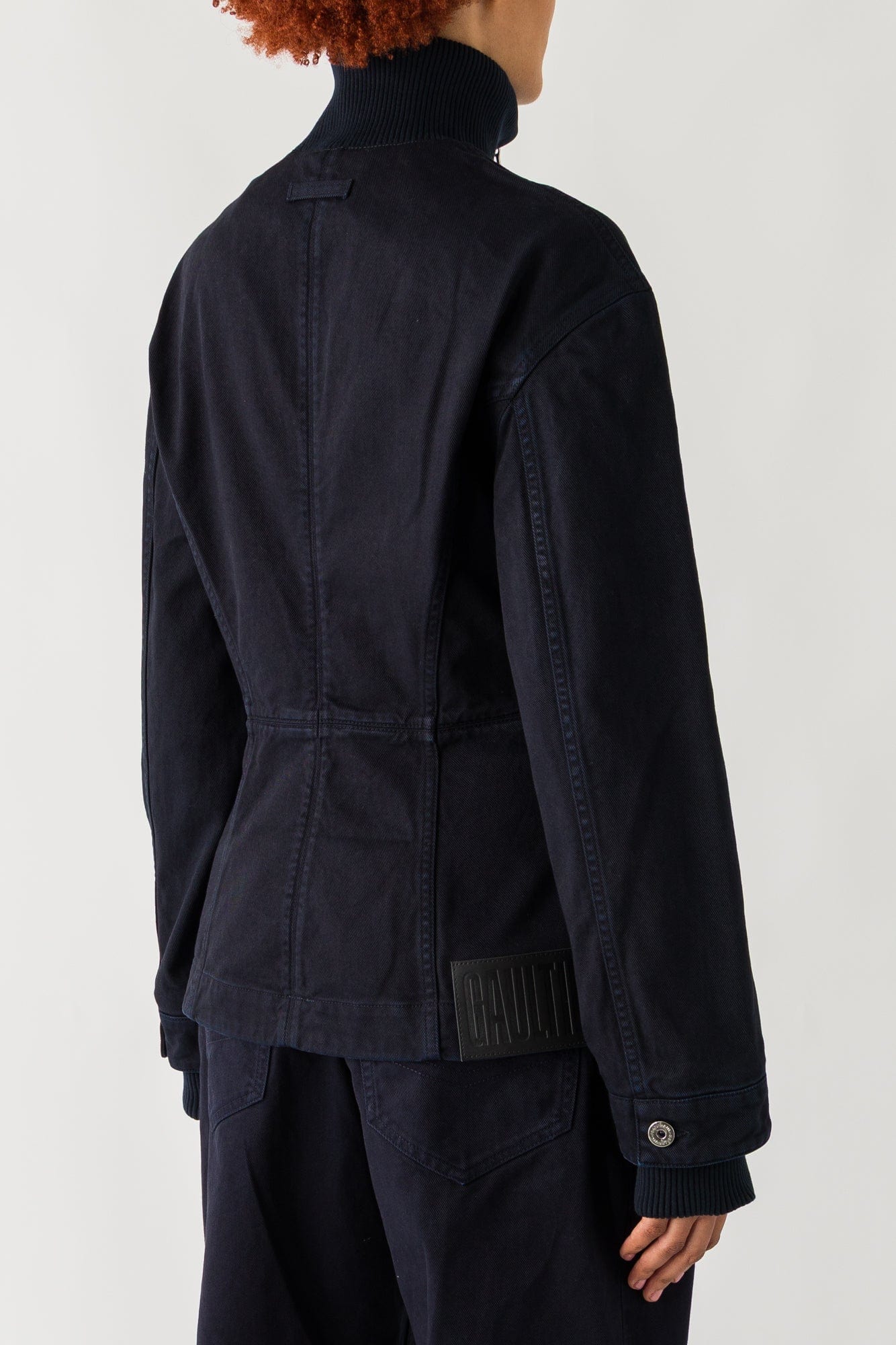 Jean Paul Gaultier Fitted Denim Jacket in Navy - Image 3